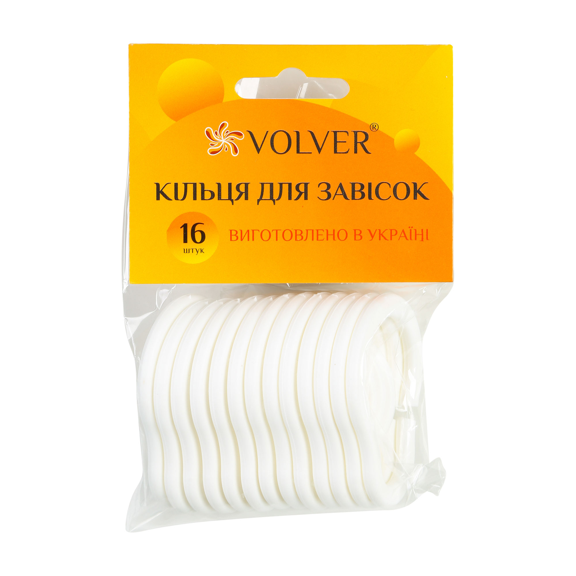 

Кільця для завісок Volver білі, 16 шт (68210)