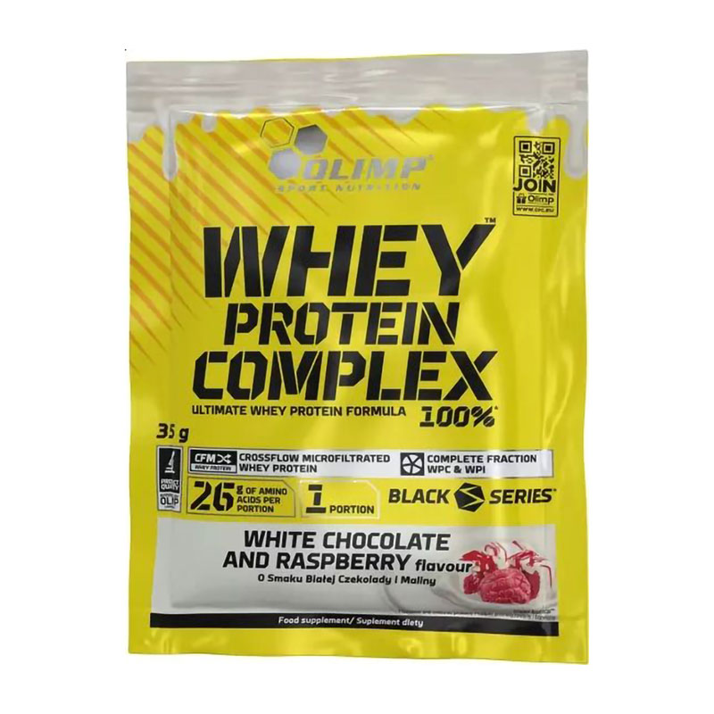 

Протеїн Olimp Sport Nutrition Whey Protein Complex 100% Білий шоколад з малиною, в порошку, 35 г