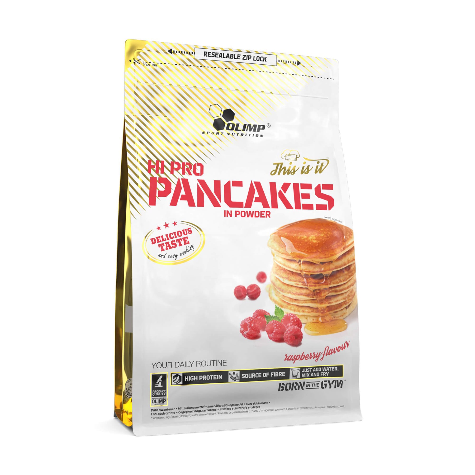 

Протеїнова суміш для приготування млинців Olimp Sport Nutrition Hi Pro Pancakes Малина, в порошку, 900 г