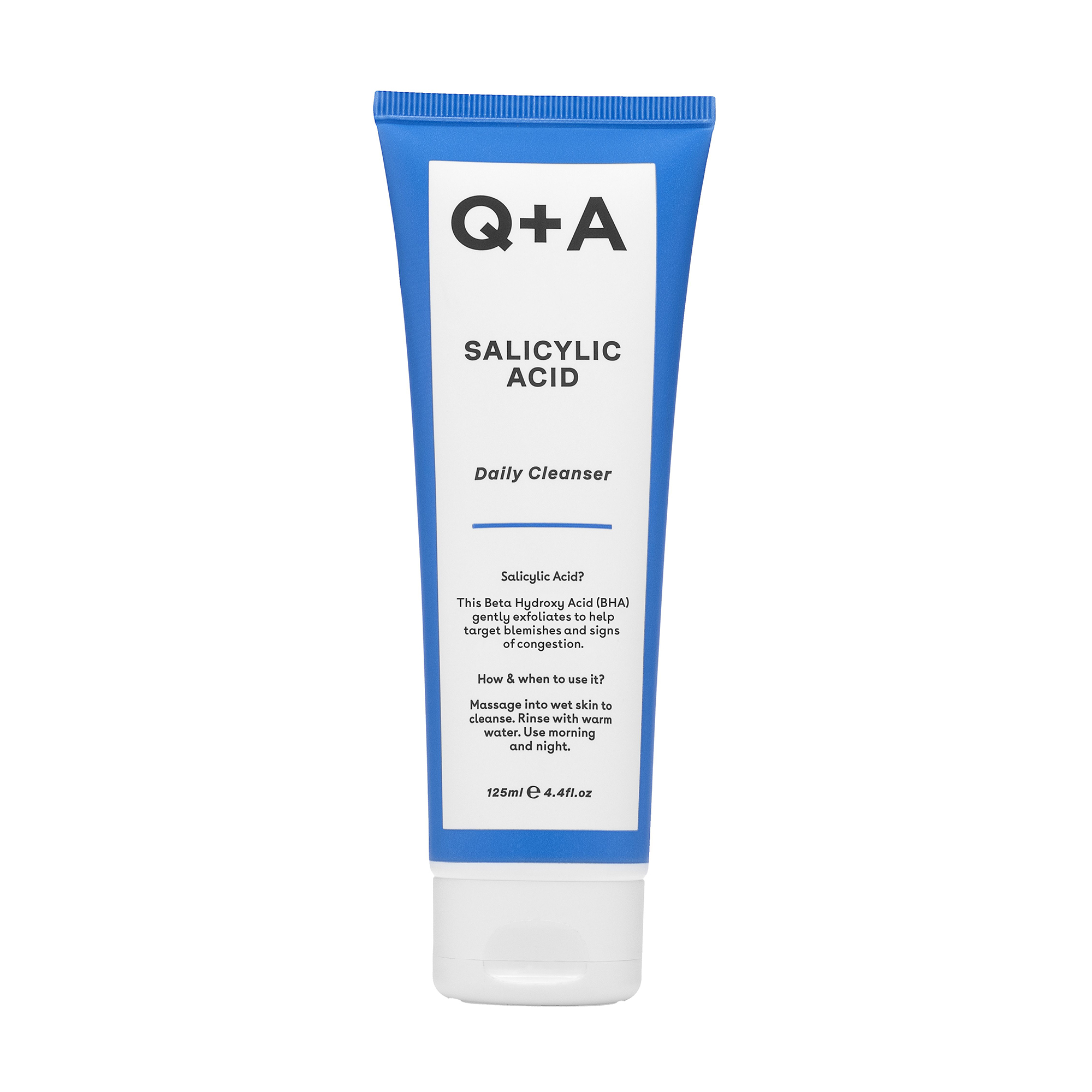 

Очищувальний засіб для обличчя Q+A з саліциловою кислотою, 125 г