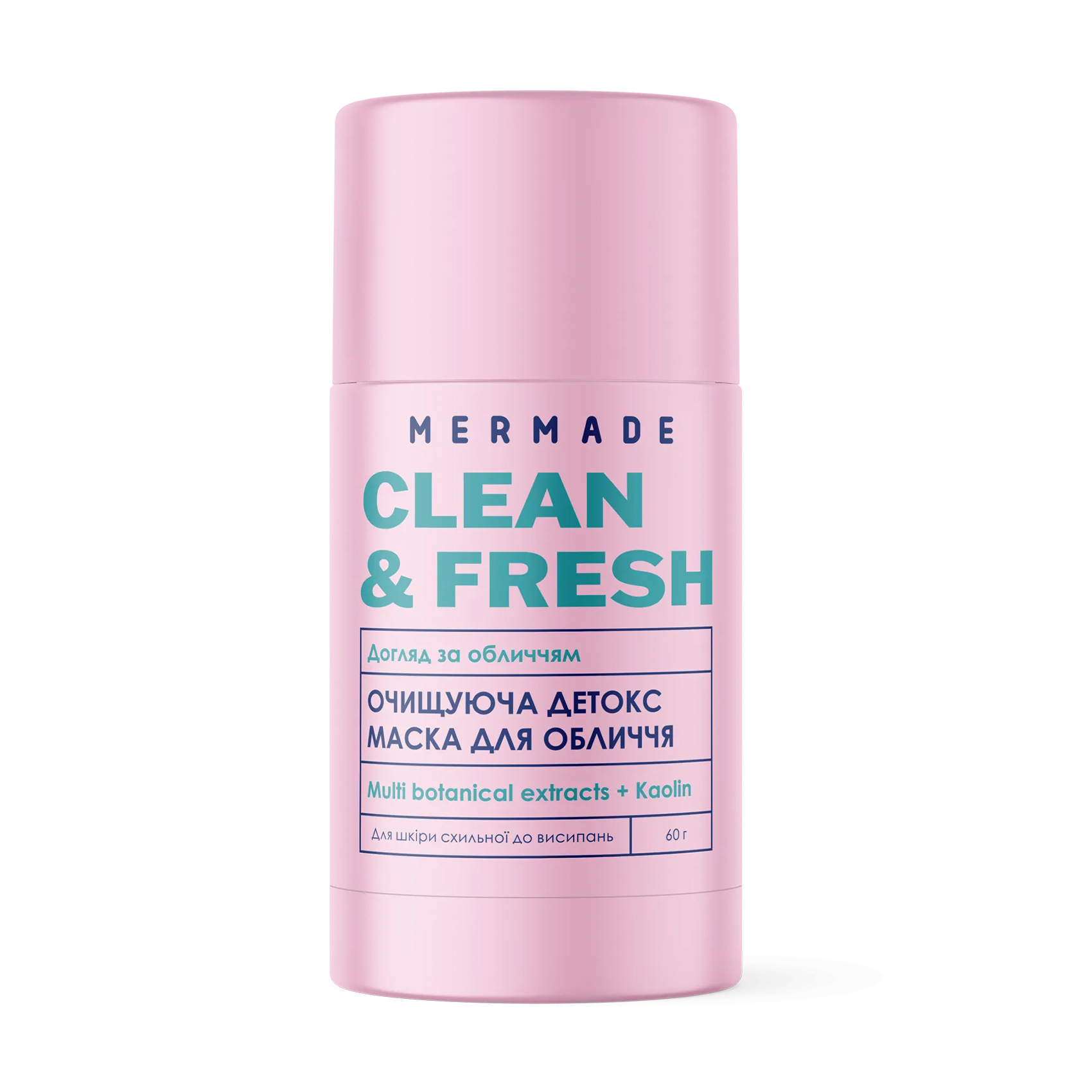 

Очищувальна детокс маска для обличчя Mermade Clean & Fresh Multi Botanical Extracts, 60 г