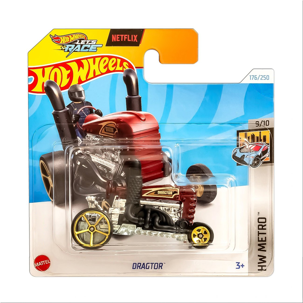 

Базовий автомобіль Hot Wheels Dragtor, бордовий, від 3 років, 11*3.5*11 см (5785)