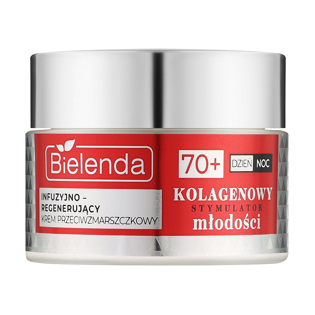 

Інфузійно-регенерувальний крем для обличчя Bielenda Collagen Youth Stimulator Cream 70+ проти зморщок, 50 мл