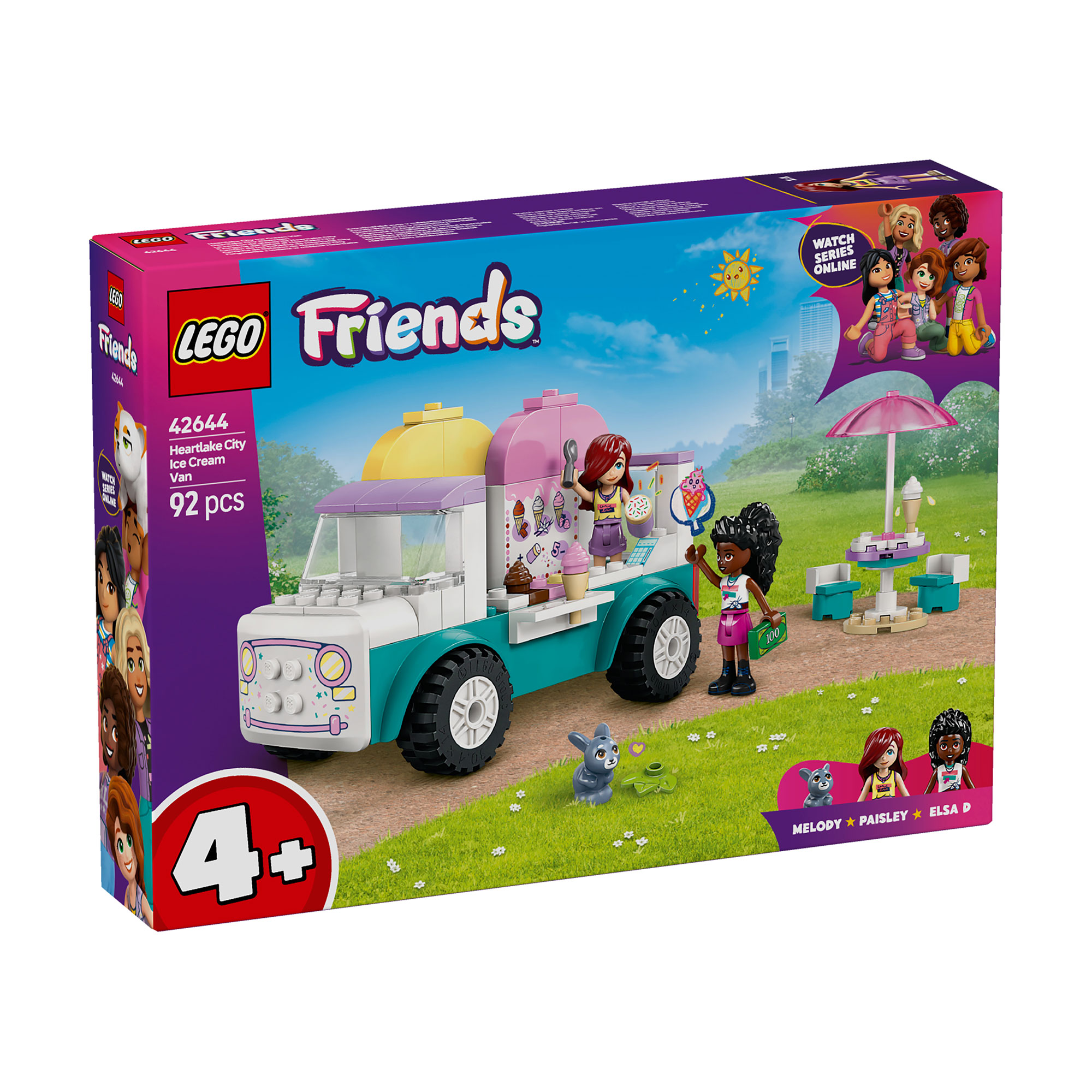 

Конструктор LEGO Friends Хартлейк-Сіті. Фургон із морозивом, 92 деталі, від 4 років (42644)