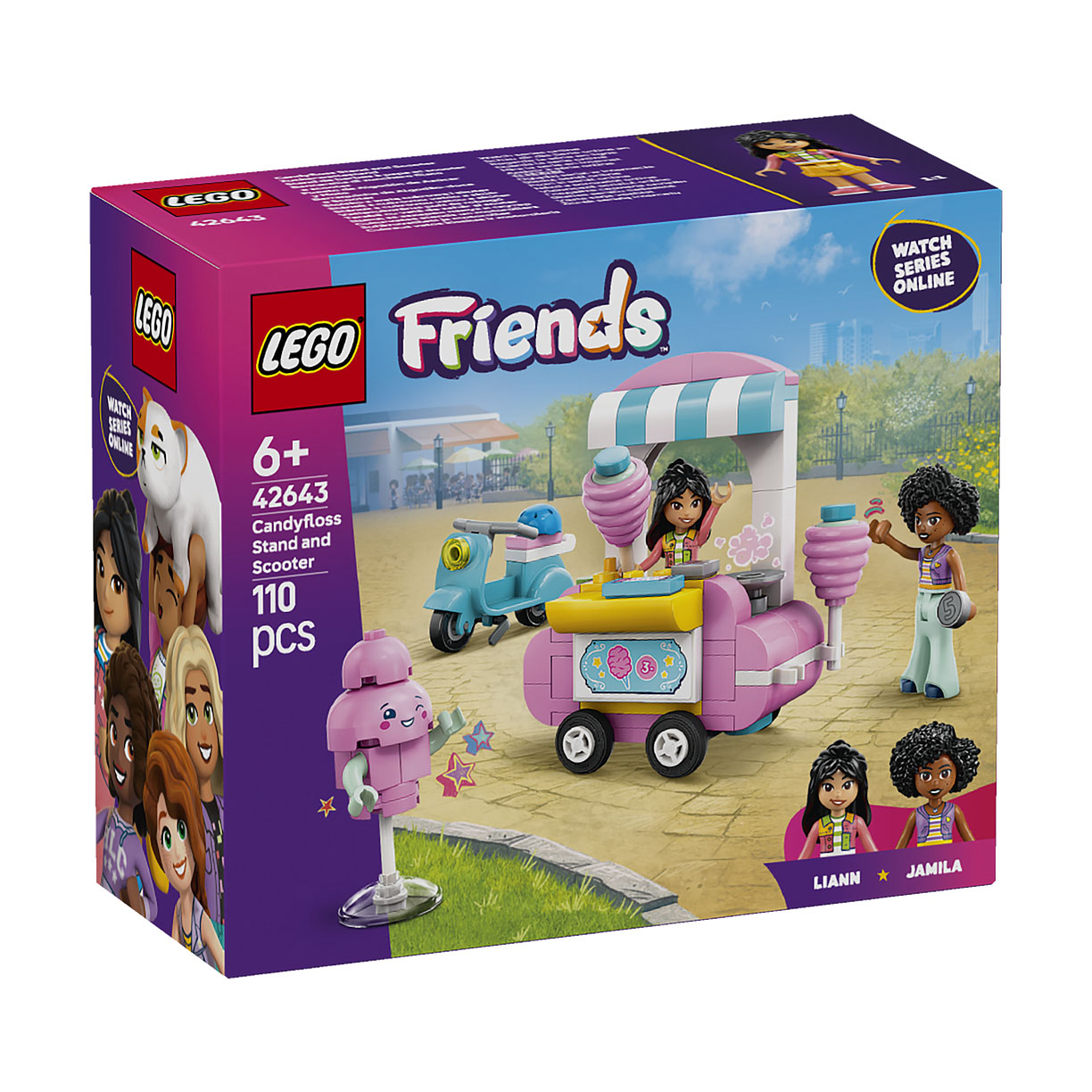

Уцінка! Конструктор LEGO Friends Ятка із солодкою ватою та скутер, 110 деталей, від 6 років (42643)