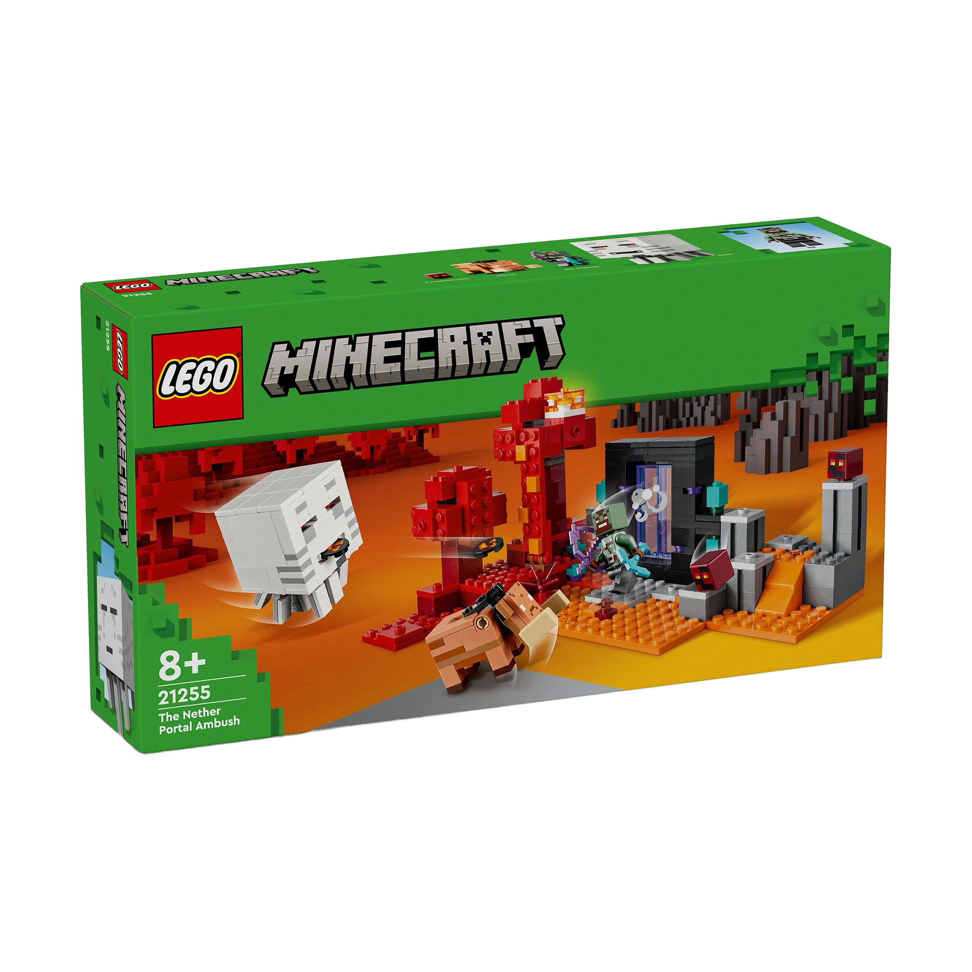 

Конструктор LEGO Minecraft Засідка біля порталу в Нижній світ, 352 деталі, від 8 років (21255)