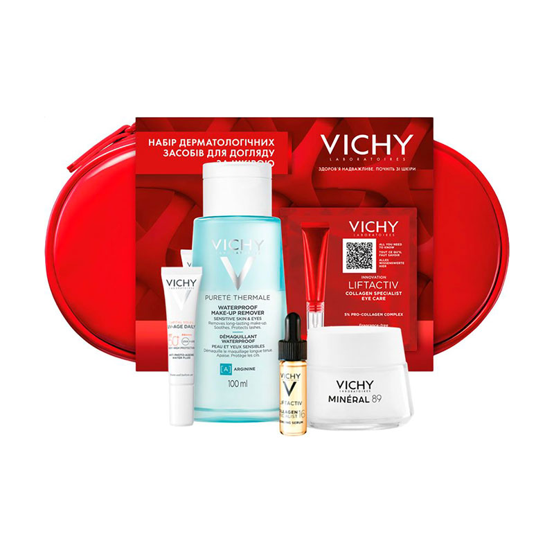 

Уцінка! Набір для обличчя Vichy Liftactiv (засіб для зняття макіяжу, 100 мл + сироватка, 4 мл + крем для шкіри навколо очей, 1.5 мл + крем, 15 мл + сонцезахисний флюїд, 15 мл)