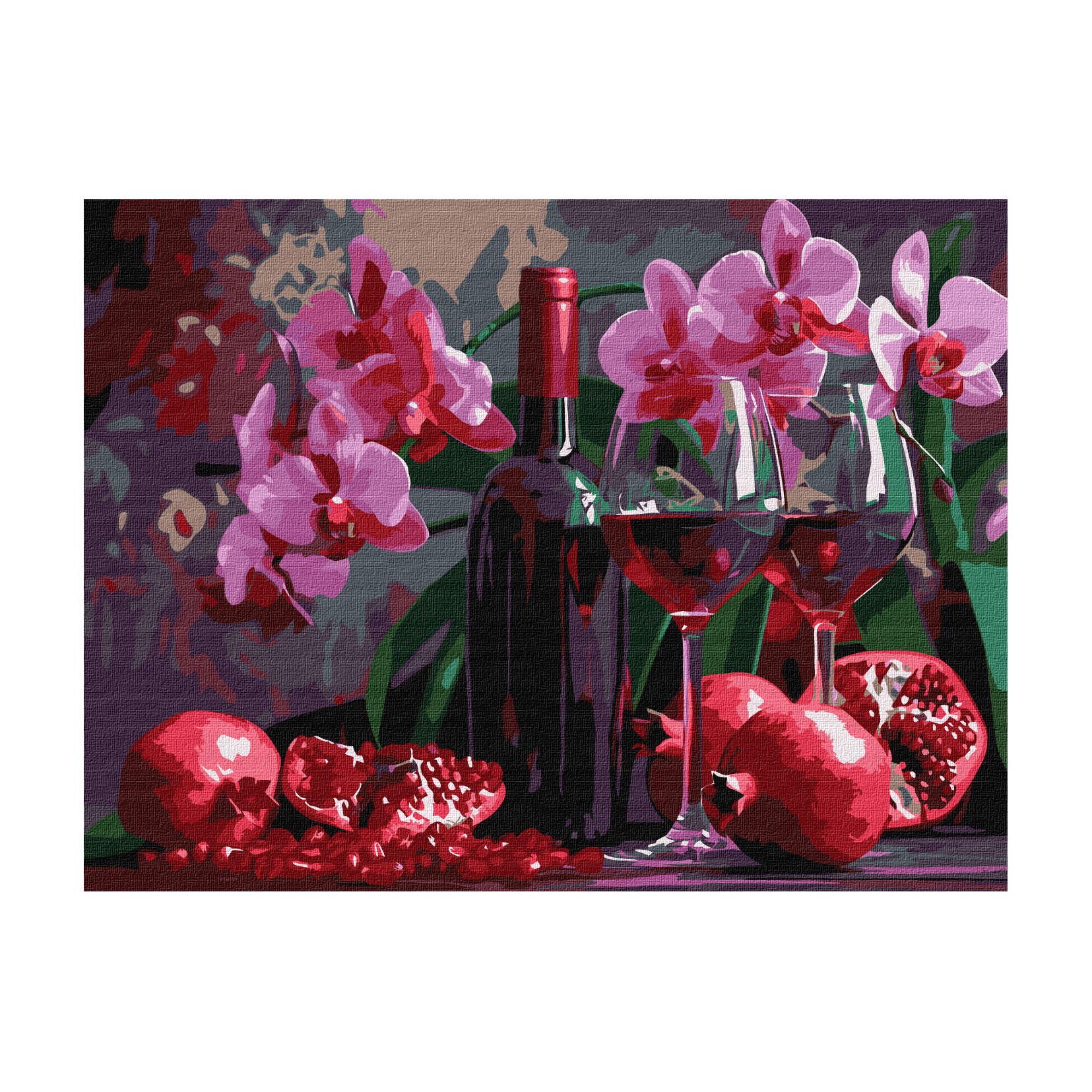 

Картина за номерами Ideyka Вино та орхідеї, 30*40 см (KHO5696)