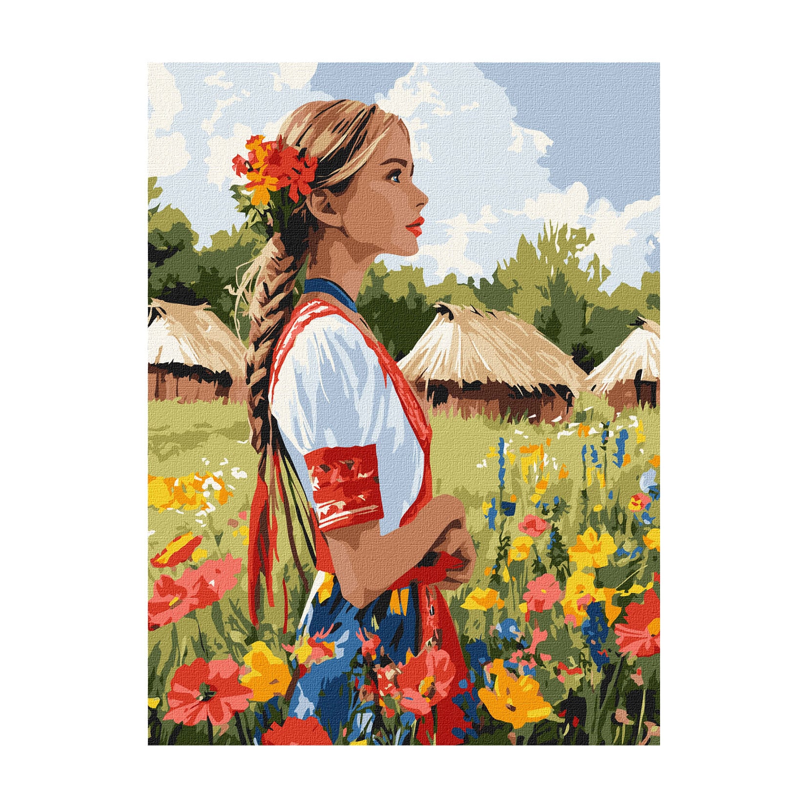 

Картина за номерами Ideyka Гарна українка, 30*40 см (KHO8485)