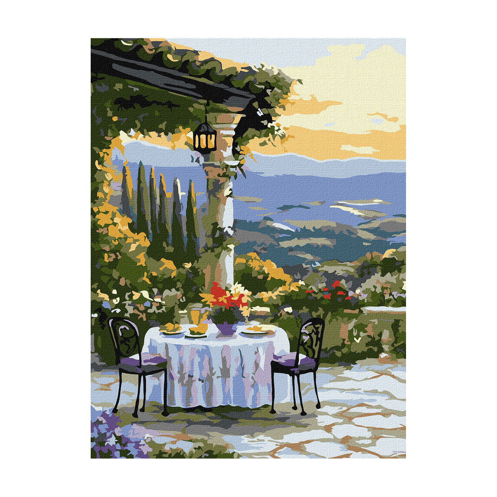 

Картина за номерами Ideyka Мальовнича вечеря, 30*40 см (KHO2908)