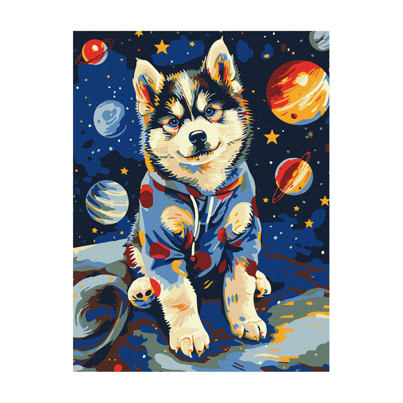 

Картина за номерами Ideyka Космічний хаскі, 30*40 см (KHO6645)