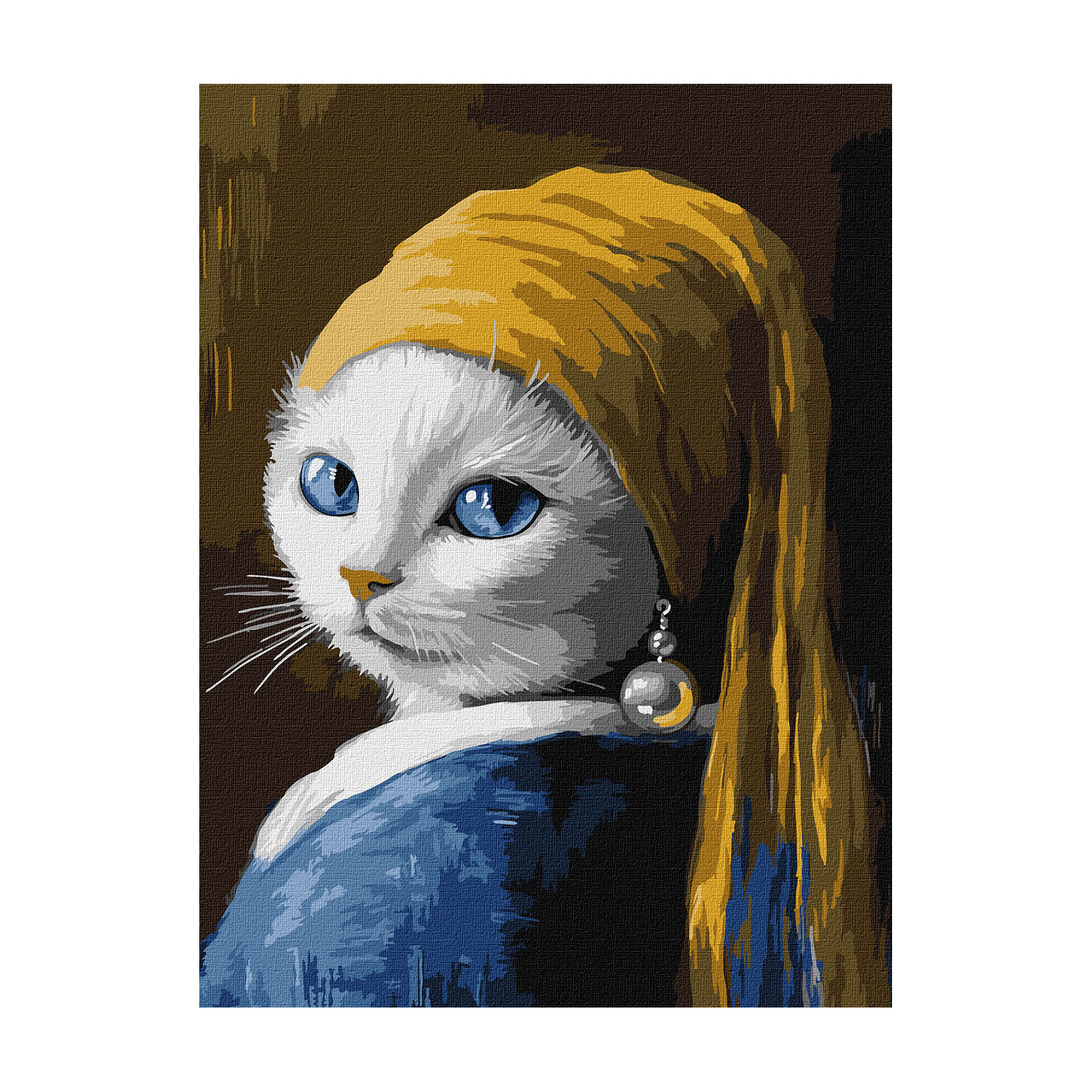 

Картина за номерами Ideyka Кішка з перловою сережкою, 30*40 см (KHO6687)