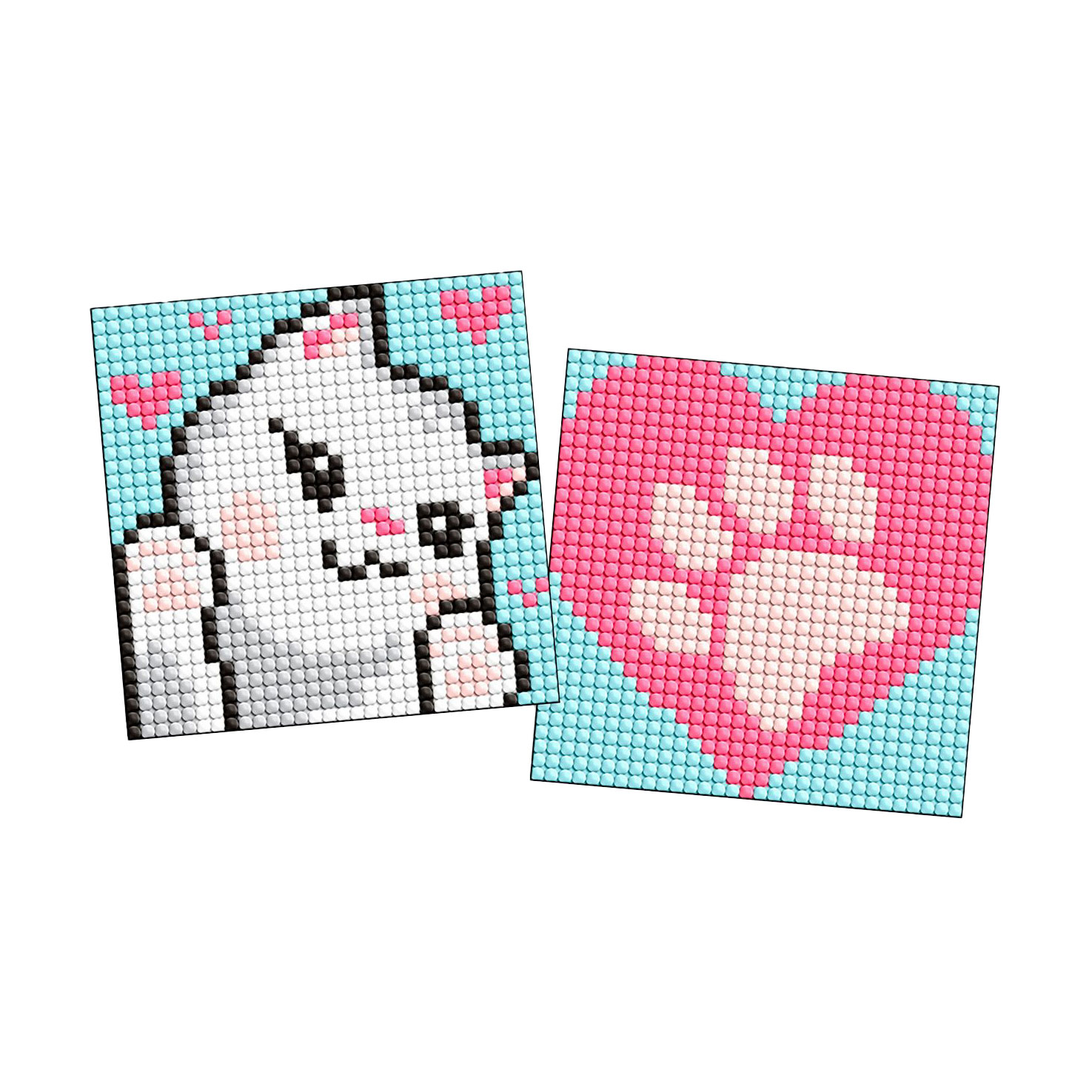 

Алмазна мозаїка Ideyka Білі лапки, на стікері, 9*9 см, 2 шт (AMS1045)