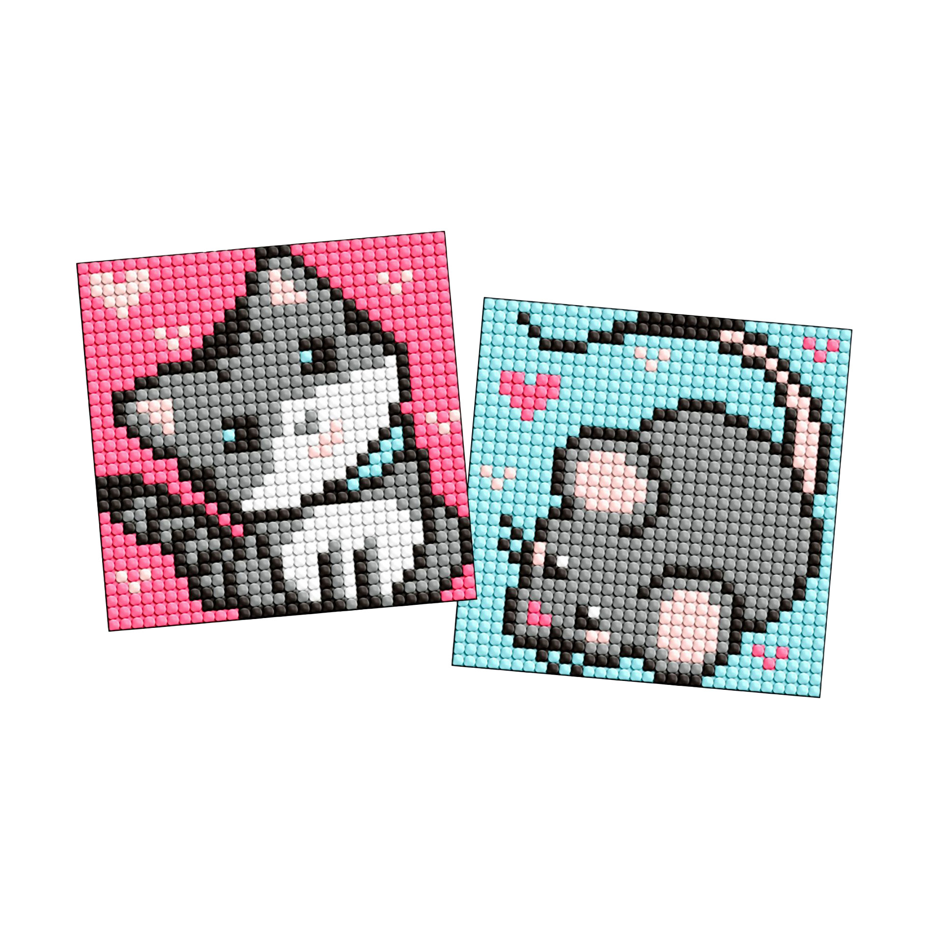 

Алмазна мозаїка Ideyka Сірі друзі, на стікері, 9*9 см, 2 шт (AMS1049)