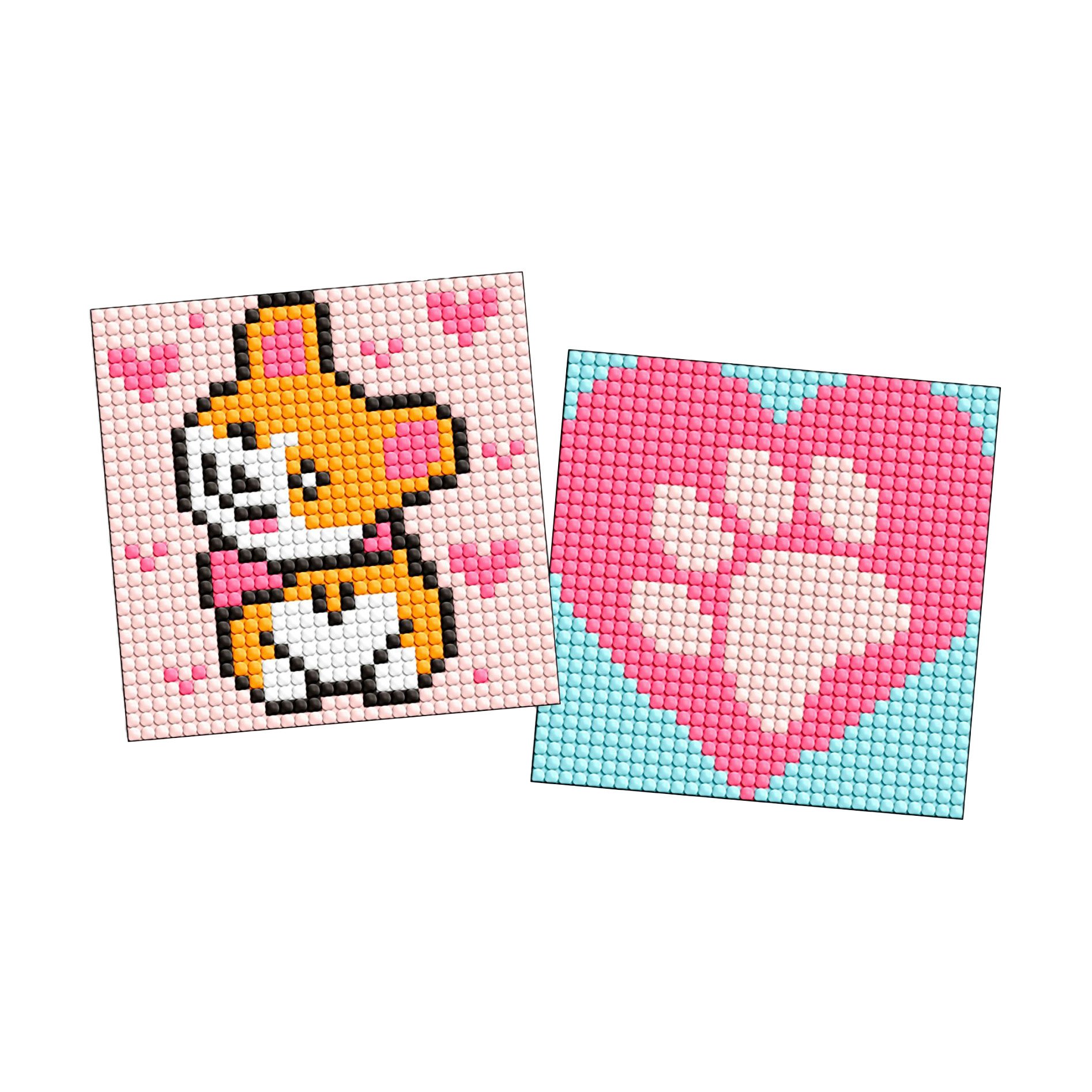 

Алмазна мозаїка Ideyka Коргі, на стікері, 9*9 см, 2 шт (AMS1058)