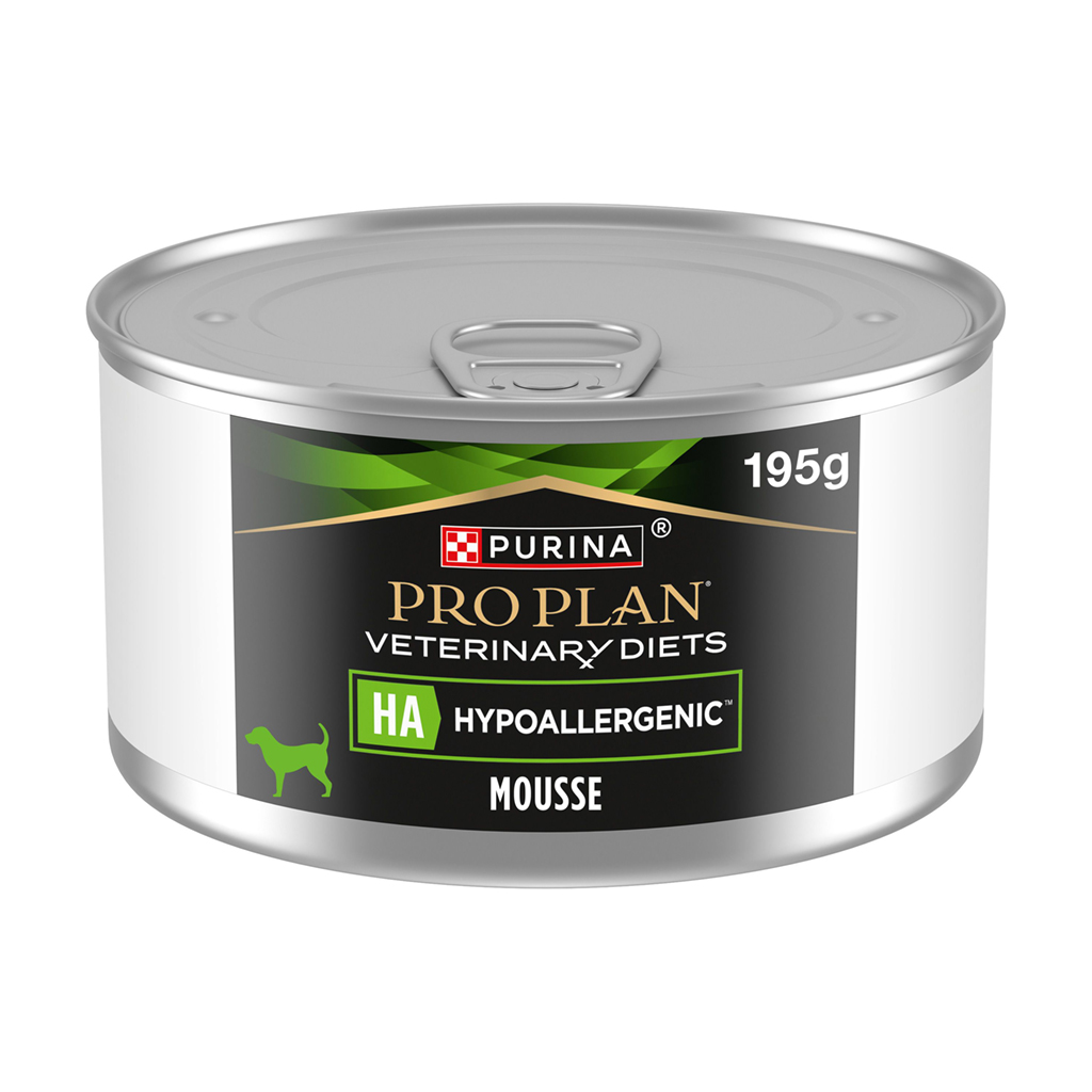 

Уцінка! Вологий корм для цуценят та дорослих собак Pro Plan Veterinary Diets HA Hypoallergenic для зниження ознак непереносимості, мус, 195 г