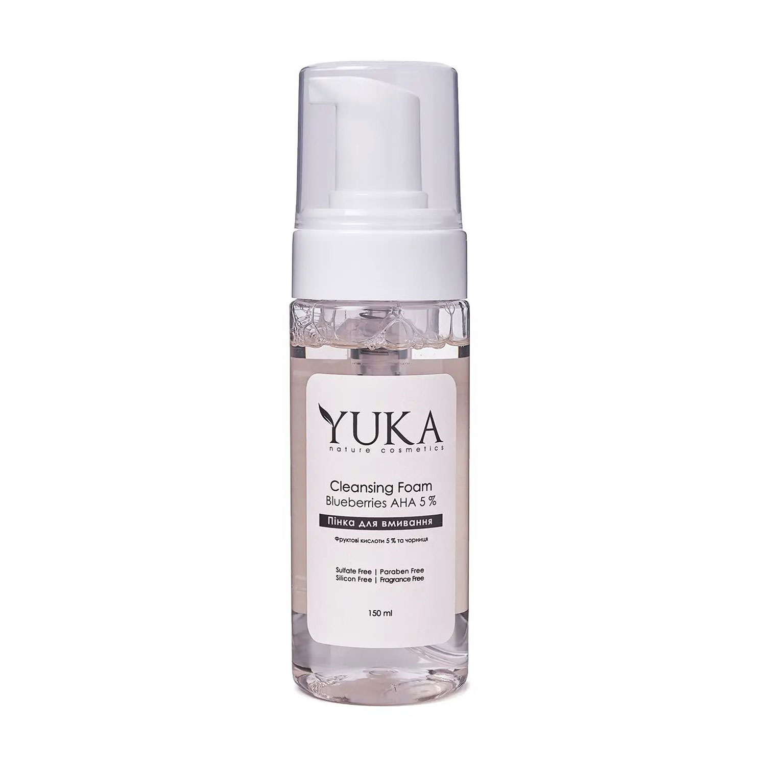 

Уцінка! Пінка для вмивання Yuka Cleansing Foam з АНА-кислотами 5% та чорницею, 150 мл