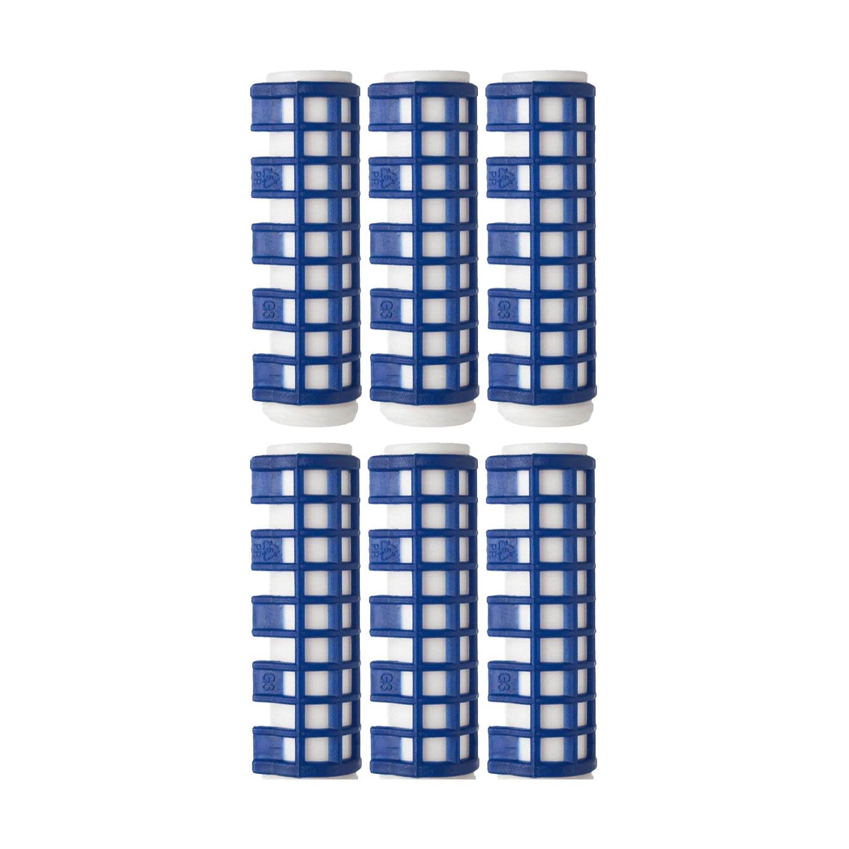 

Бiгудi для волосся Eurostil синьо-білі, діаметр 17 мм, 6 шт (03391)