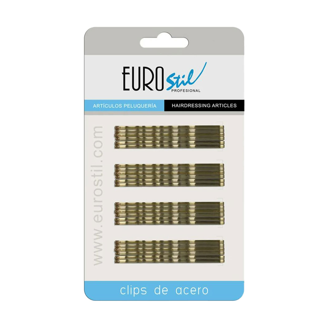 

Невидимки для волосся Eurostil коричневі, 70 мм, 24 шт (01611)