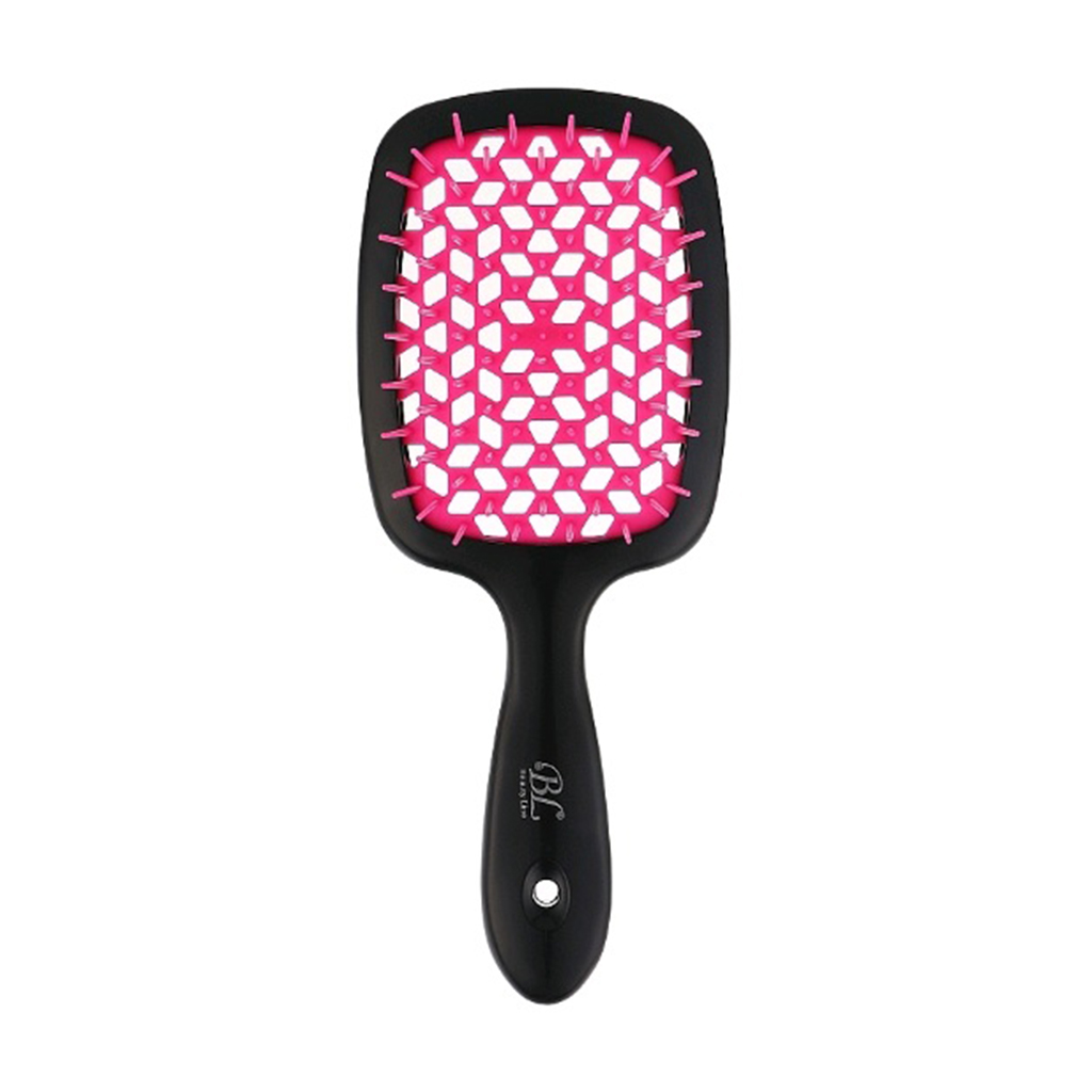 

Щітка для волосся Beauty Line прямокутна, чорно-рожева, 1 шт