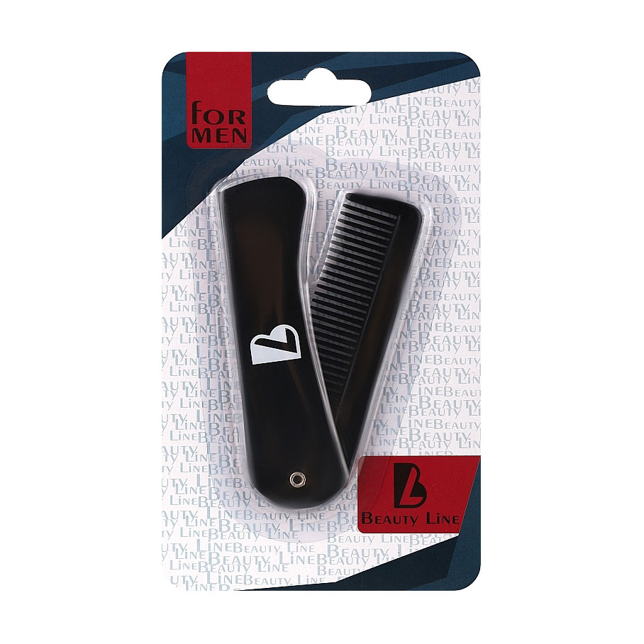

Чоловічий гребінець для волосся Beauty Line For Men складний, чорний, 1 шт