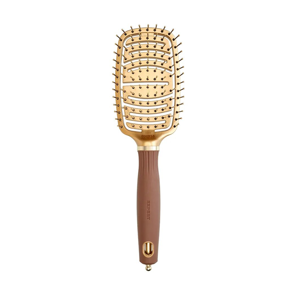 

Щітка для волосся Olivia Garden Expert Care Flex Nylon Bristles Gold & Brown, 1 шт