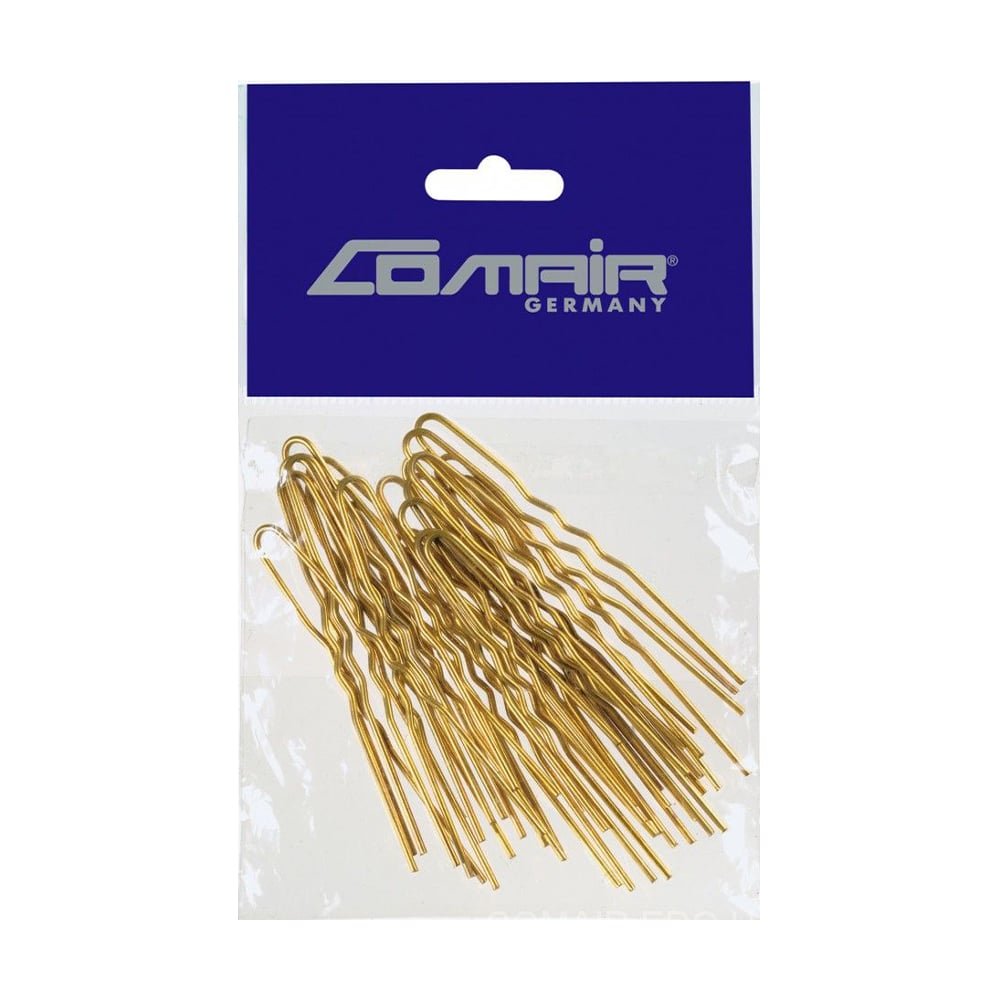 

Шпильки для волосся Comair товсті, золотисті, 75 мм, 50 шт (3150077)