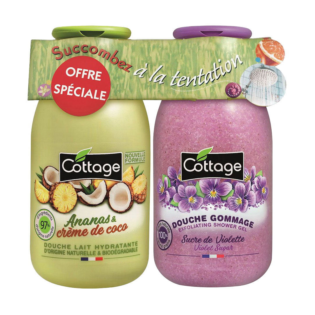 

Набір для душу Cottage (молочко Pineapple & Coconut Cream, 250 мл + гель Violet Sugar, 270 мл)