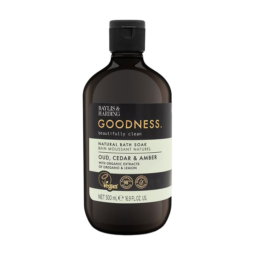 

Піна для ванни Baylis & Harding Goodness Natural Bath Soak, Oud, Cedar & Amber, 500 мл