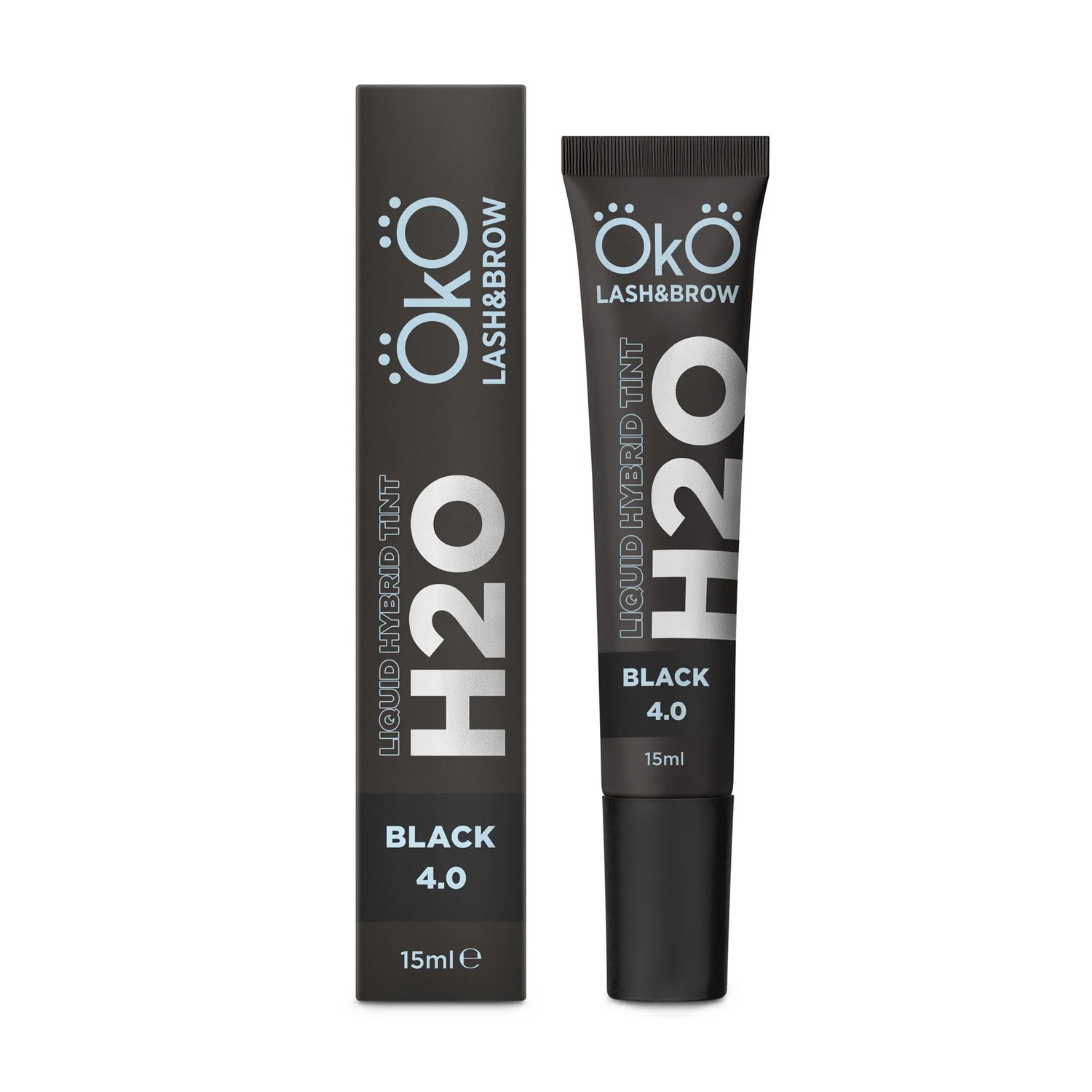 

Фарба для брів та вій OkO Lash & Brow Liquid Hybrid Tint H2O, 4.0 Black, 15 мл