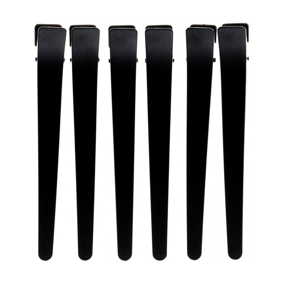 

Затискач для волосся Eurostil чорний, 6 шт (02526)