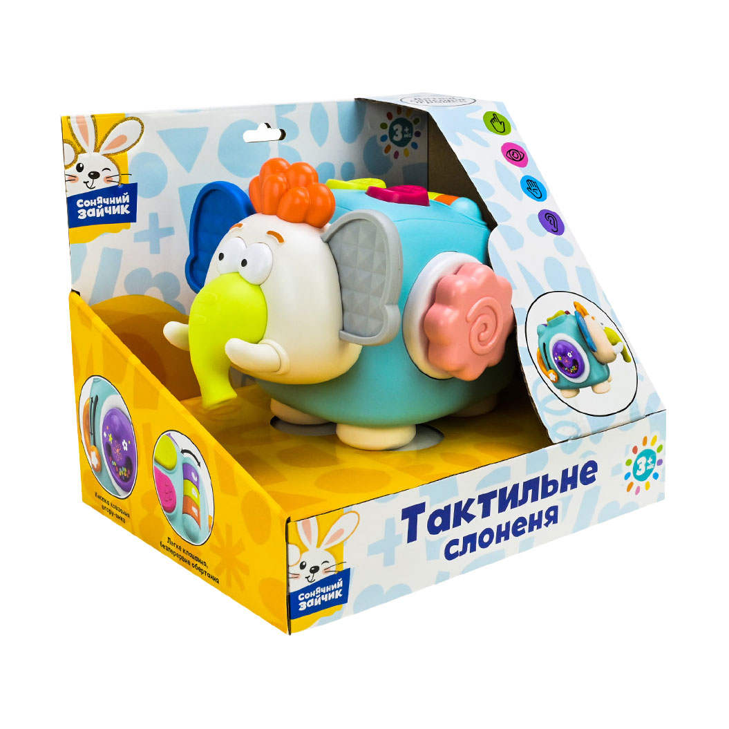 

Дитяча іграшка Країна іграшок Сонячний зайчик Тактильный слон, від 3 місяців (PL-724-103)
