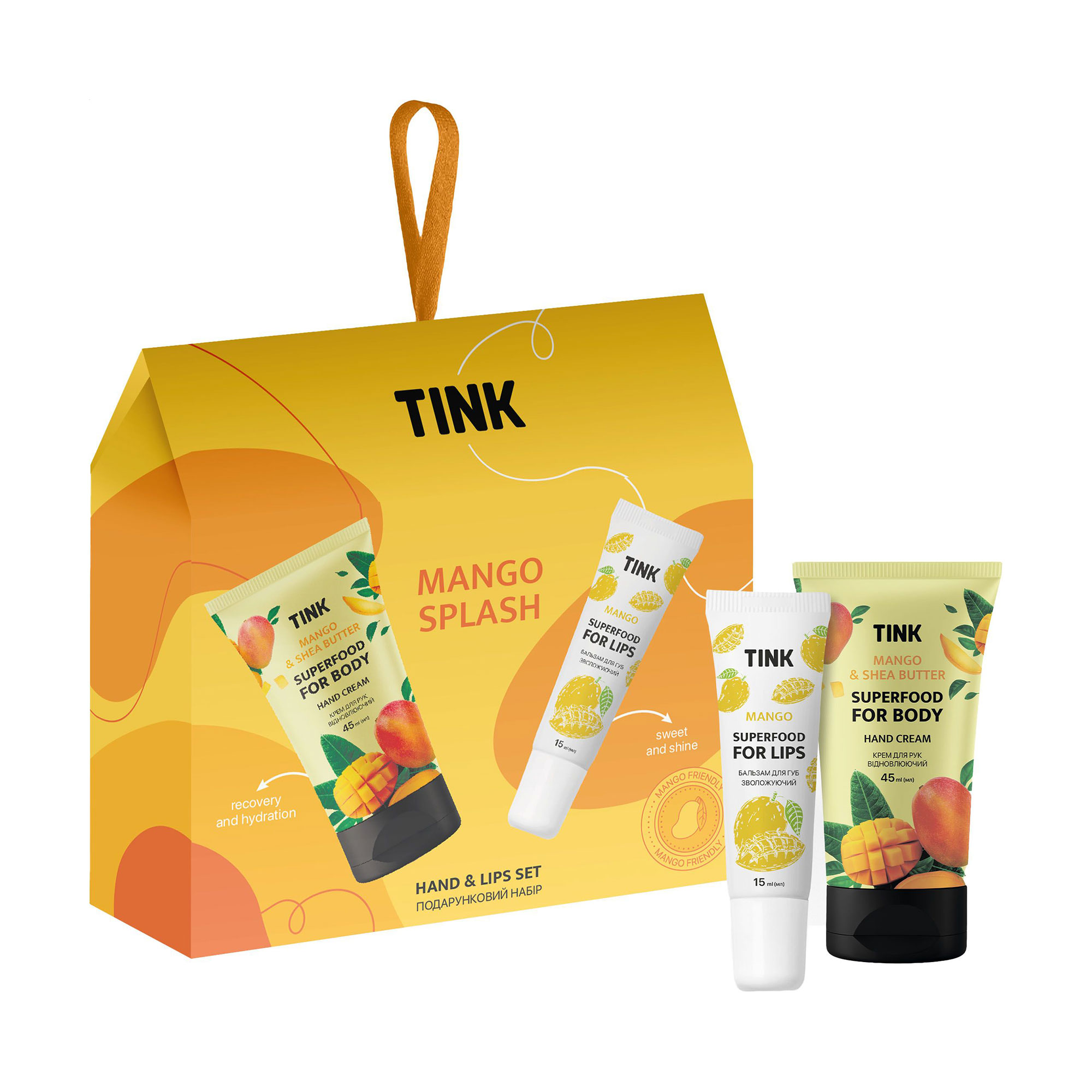 

Подарунковий набір Tink Mango Splash (крем для рук, 45 мл + бальзам для губ, 15 мл)