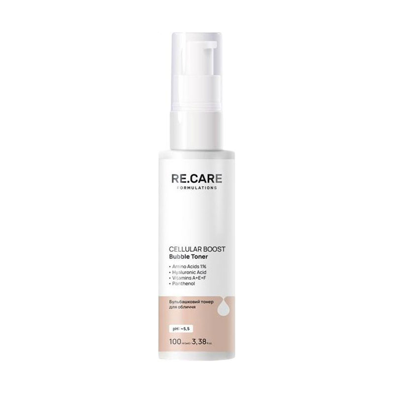 

Бульбашковий тонер для обличчя Re.Care Cellular Boost Bubble Toner, 100 мл