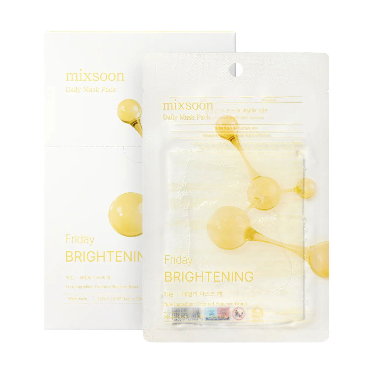 

Тканинна маска для обличчя Mixsoon Daily Mask Pack Friday, 10*20 мл