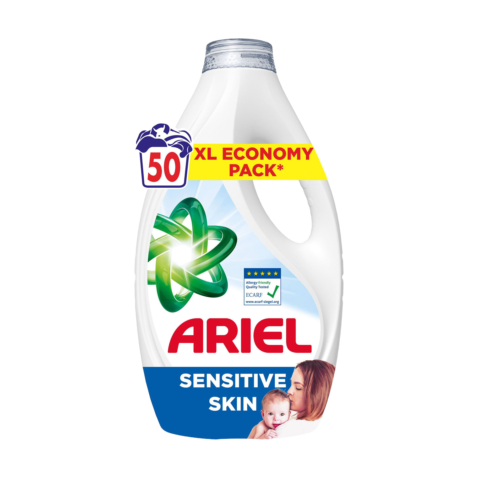 

Гель для прання Ariel Для чутливої шкіри, 50 циклів прання, 2.25 л