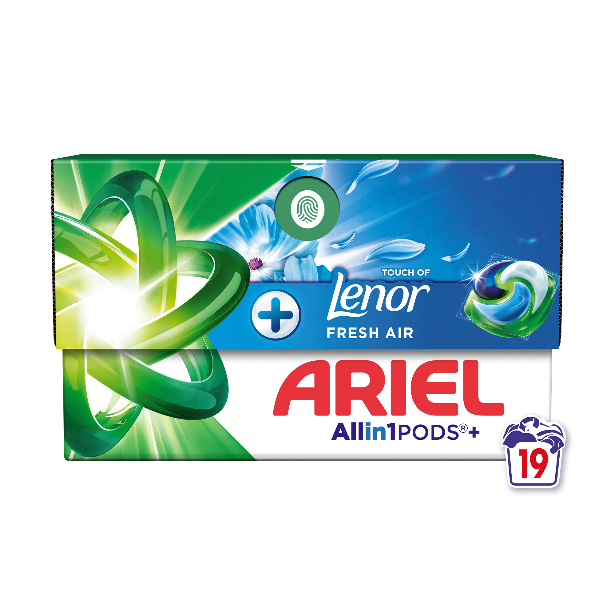 

Уцінка! Капсули для прання ARIEL Pods+ All-in-1 Touch Of Lenor Fresh Air, 19 циклів прання, 19 шт