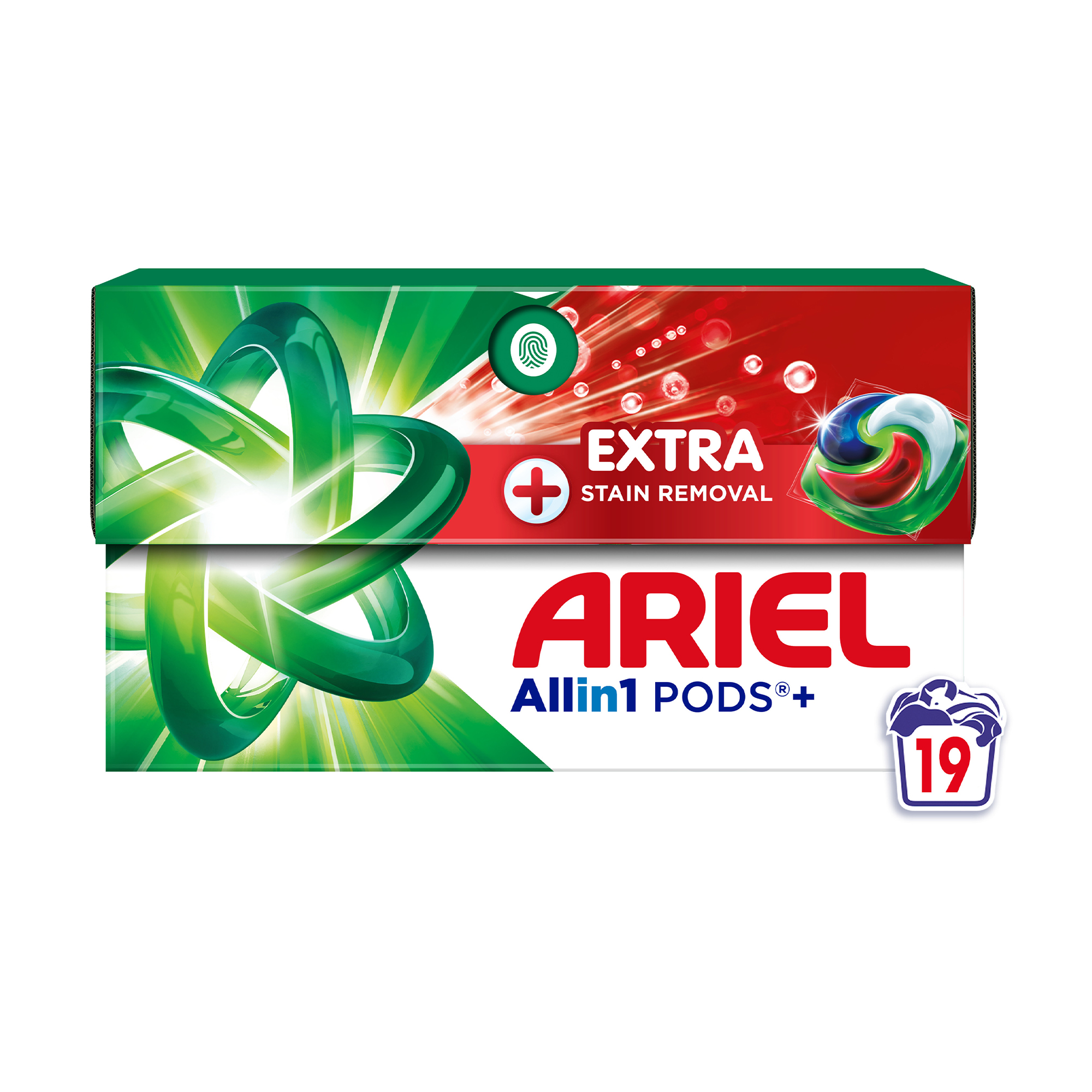 

Уцінка! Капсули для прання ARIEL Pods+ All-in-1 Extra Stain Removal Екстрасила виведення плям, 19 циклів прання, 19 шт