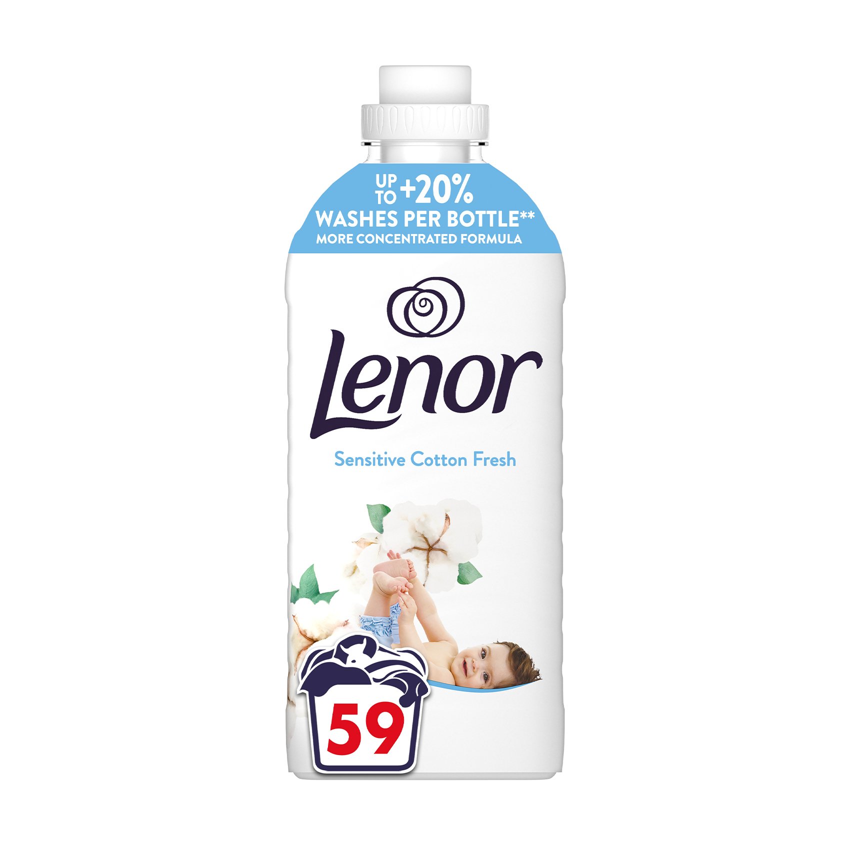 

Кондиціонер для білизни Lenor Свіжість бавовни, 59 циклів прання, 1.239 л