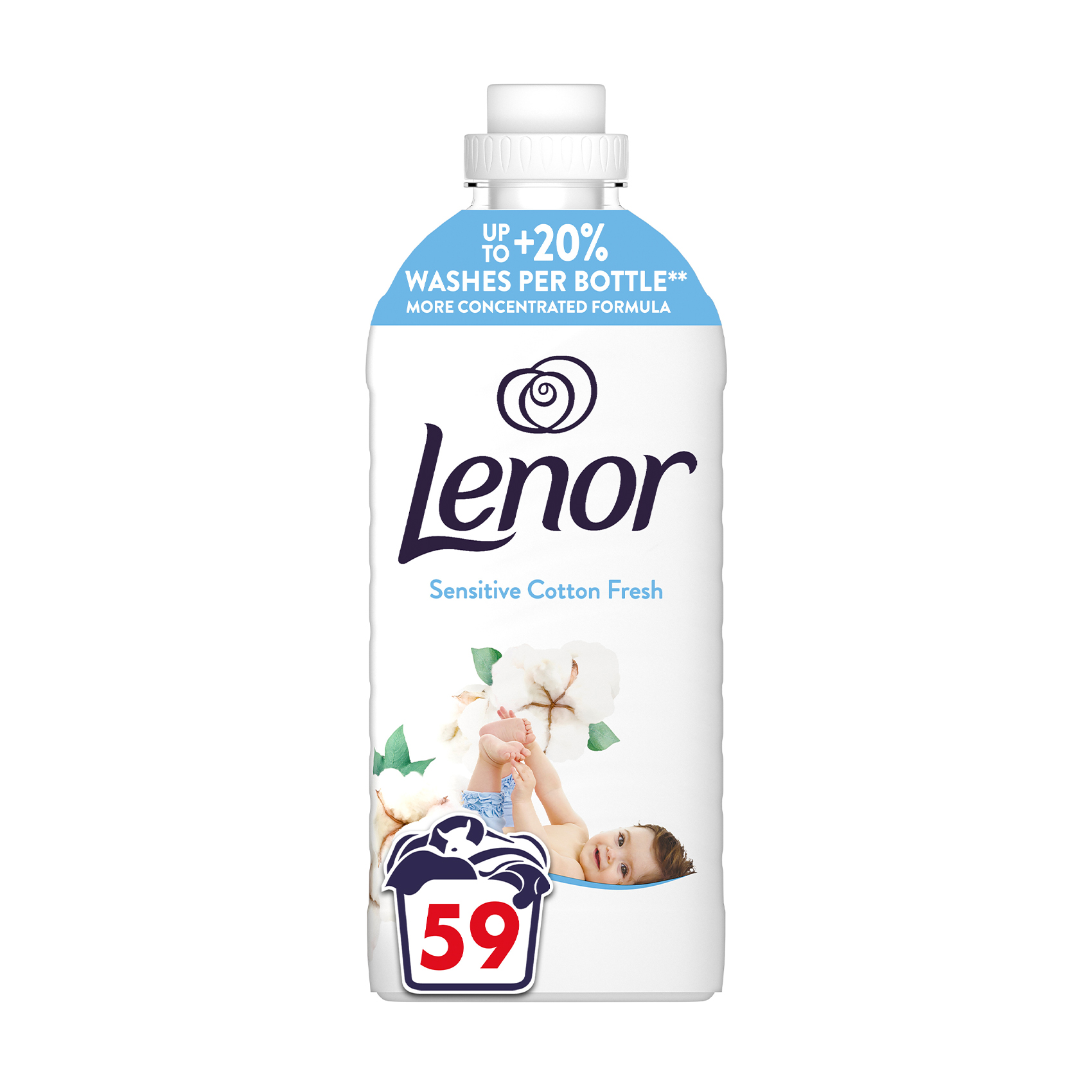 

Кондиціонер для білизни Lenor Свіжість бавовни, 59 циклів прання, 1.239 л