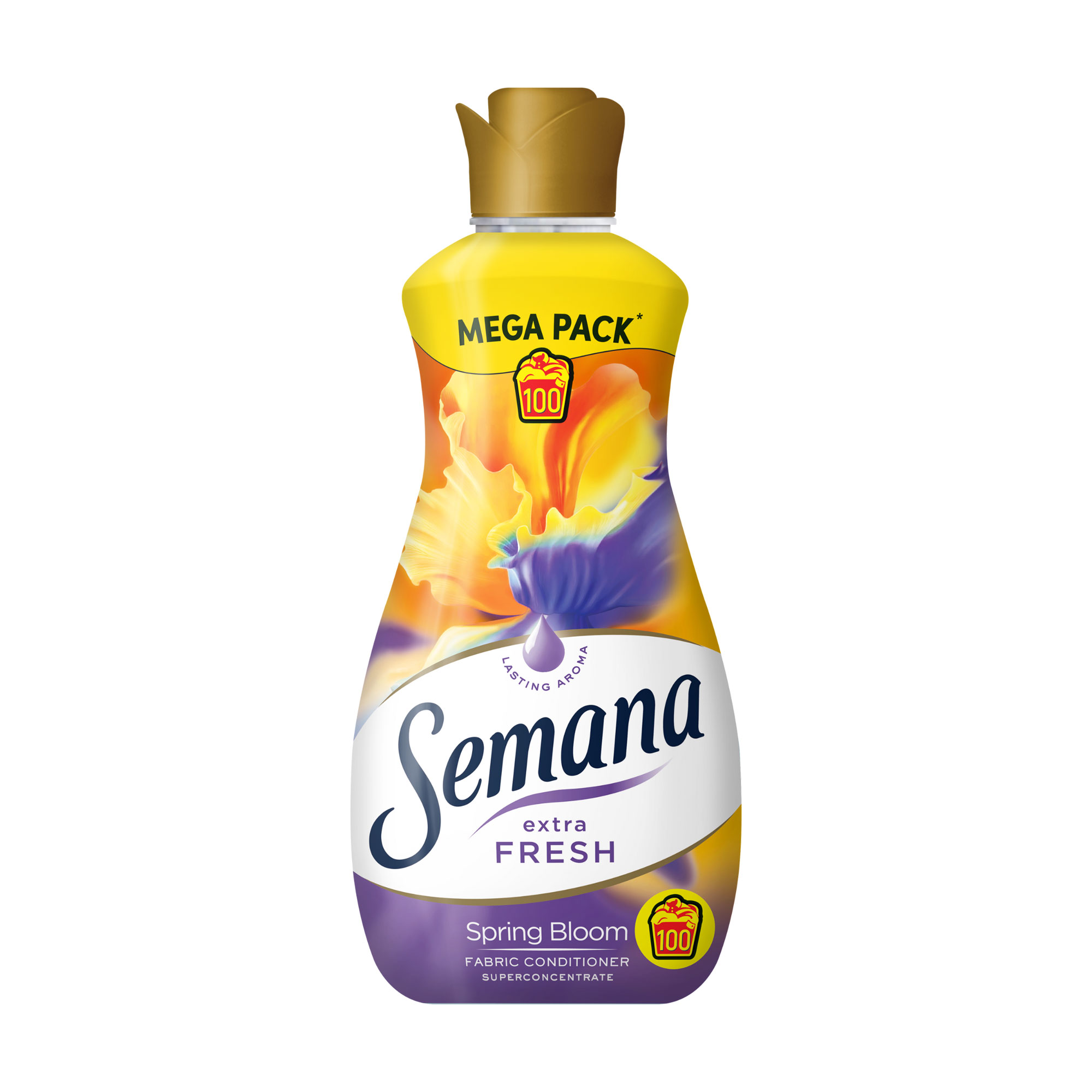 

Кондиціонер для білизни Semana Extra Fresh Spring Bloom, 100 циклів прання, 2 л