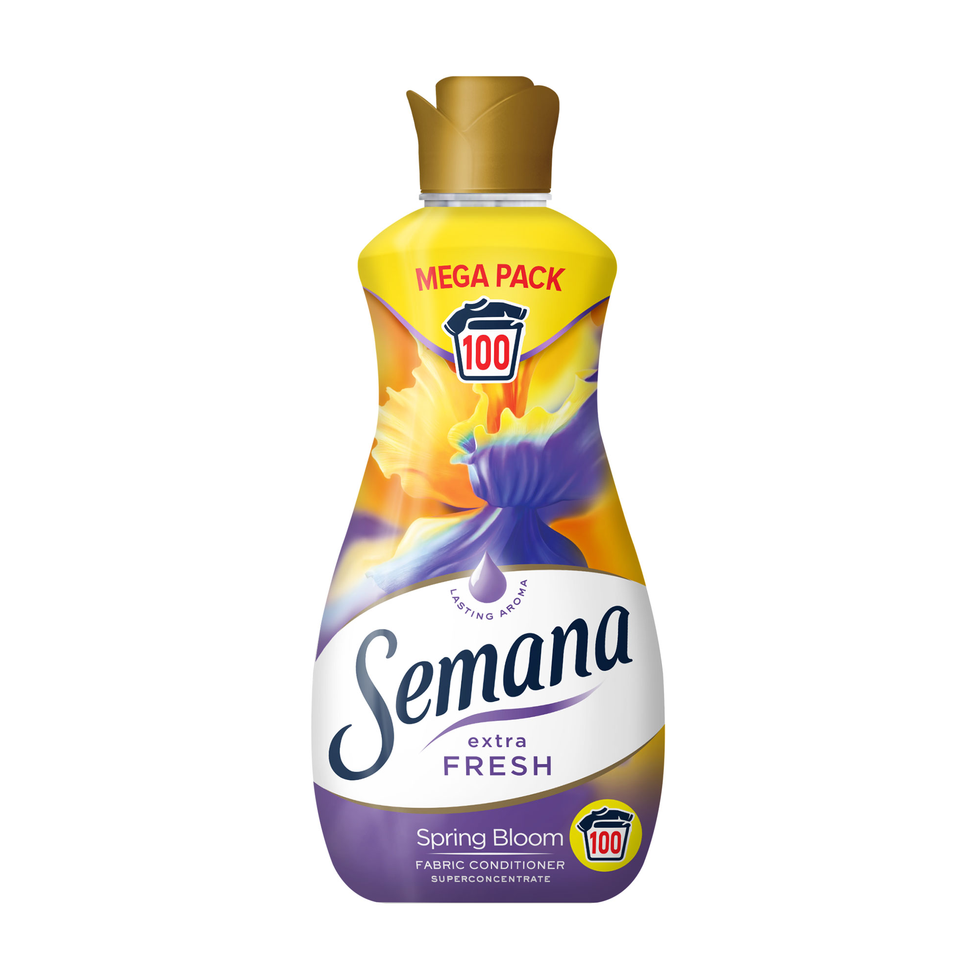 

Кондиціонер для білизни Semana Extra Fresh Spring Bloom, 100 циклів прання, 2 л