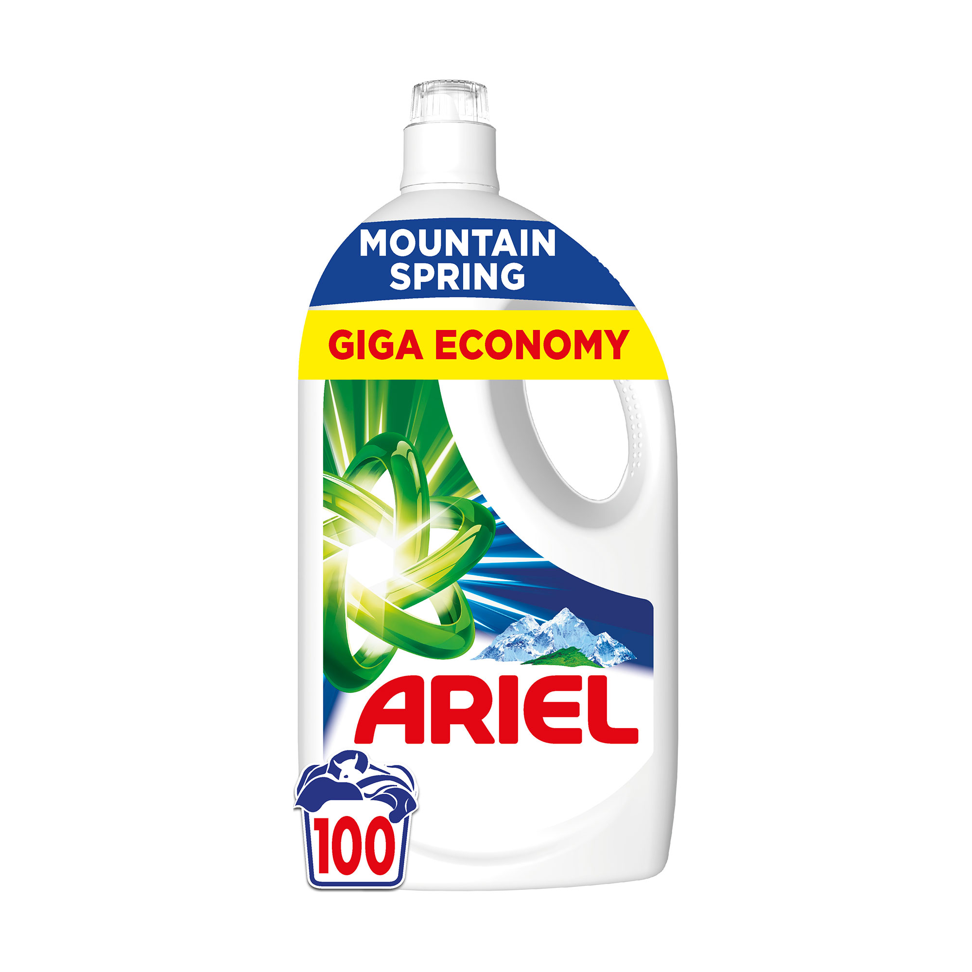 

Уцінка! Гель для прання ARIEL Mountain Spring Гірське джерело, 100 циклів прання, 4.5 л