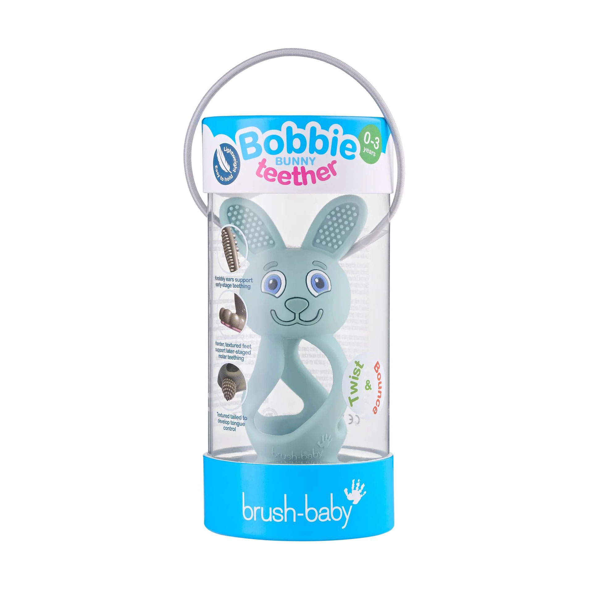 

Прорізувач для зубів Brush-Baby Bobbie Bunny Baby Teether Toy Eucalyptus Green евкаліптовий, 1 шт