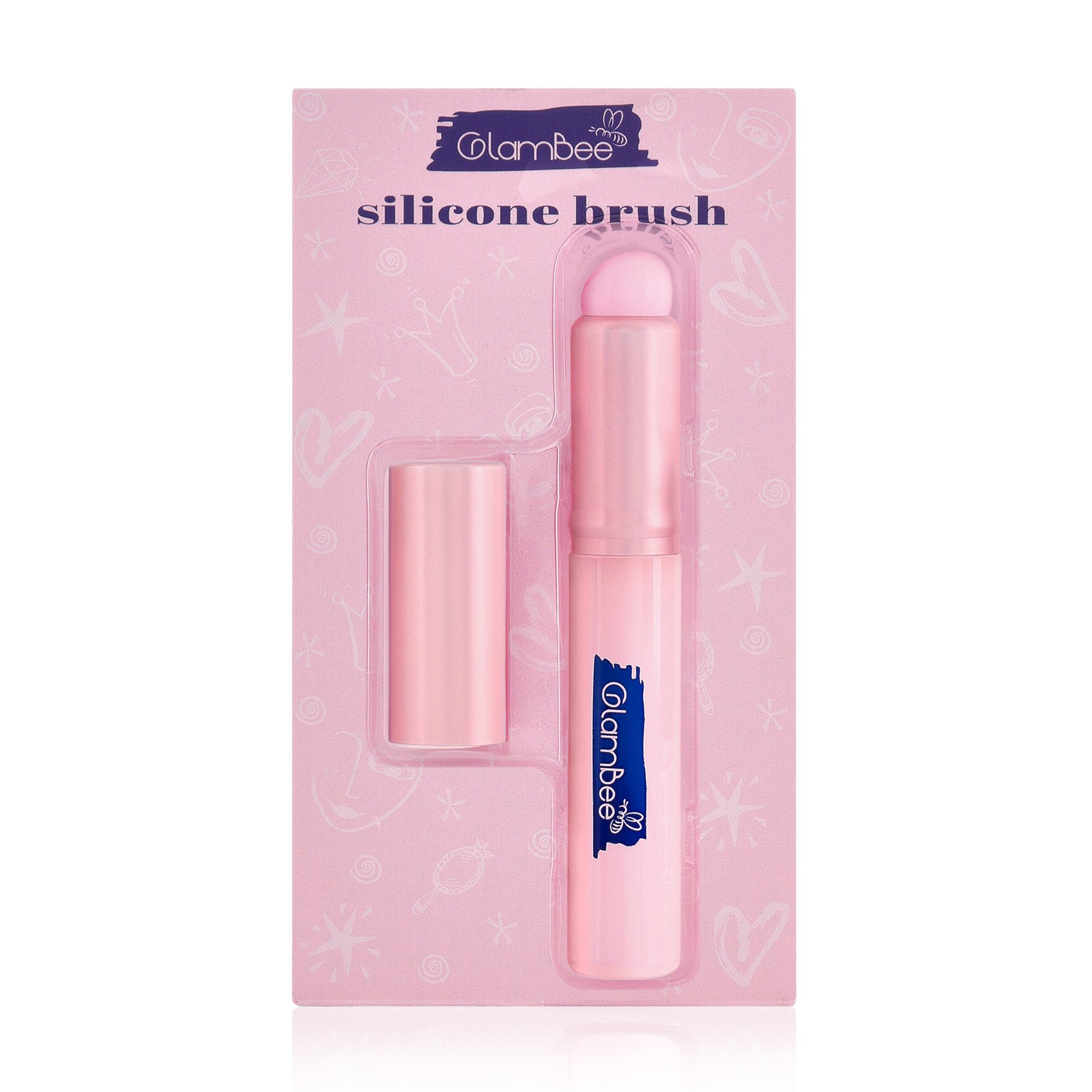 

Силіконовий пензлик для макіяжу губ і щік GlamBee Silicone Brush