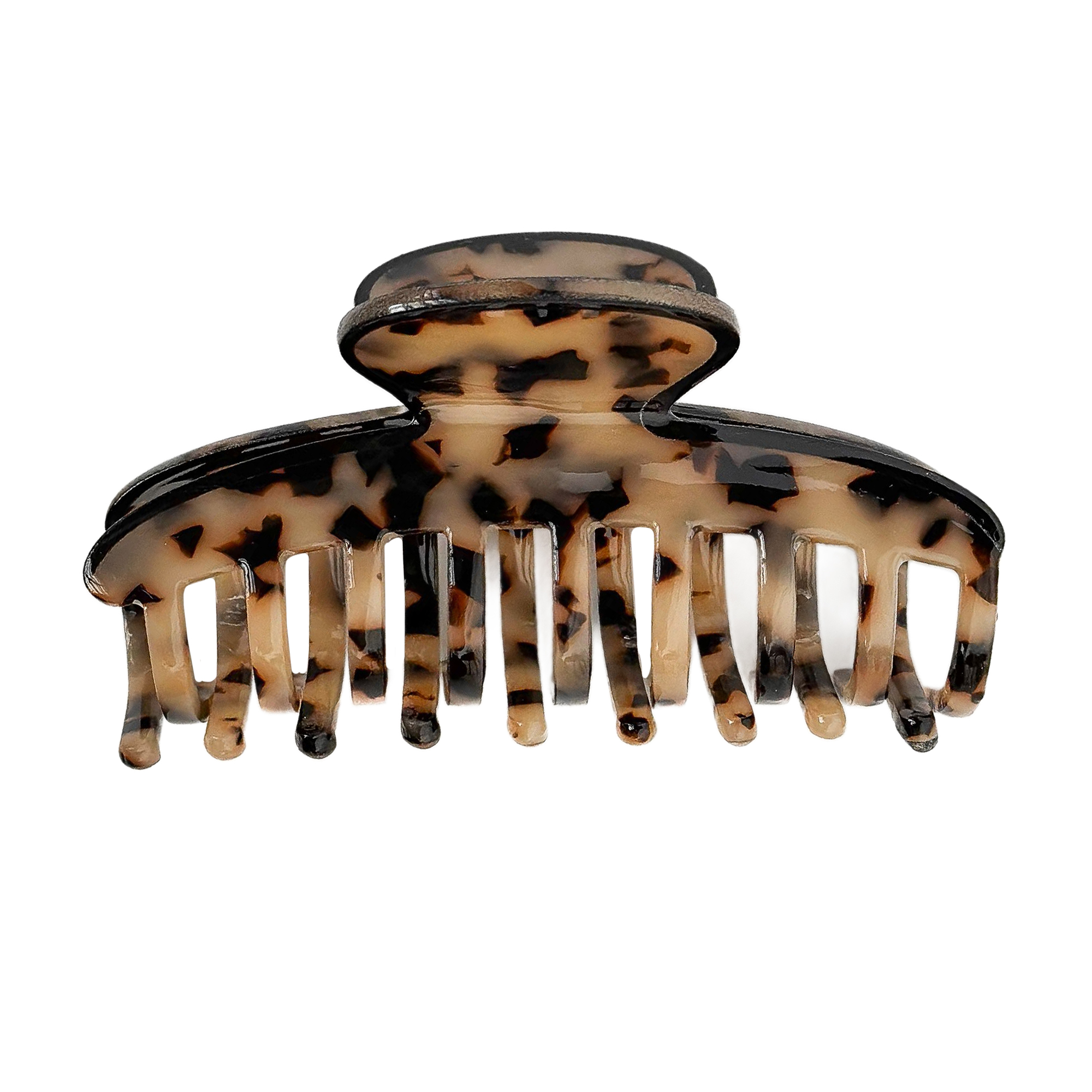 

Заколка для волосся Miso Краб, ракушка, лео коричневий більше чорних плям, 9.5 см, 1 шт (N053/8)