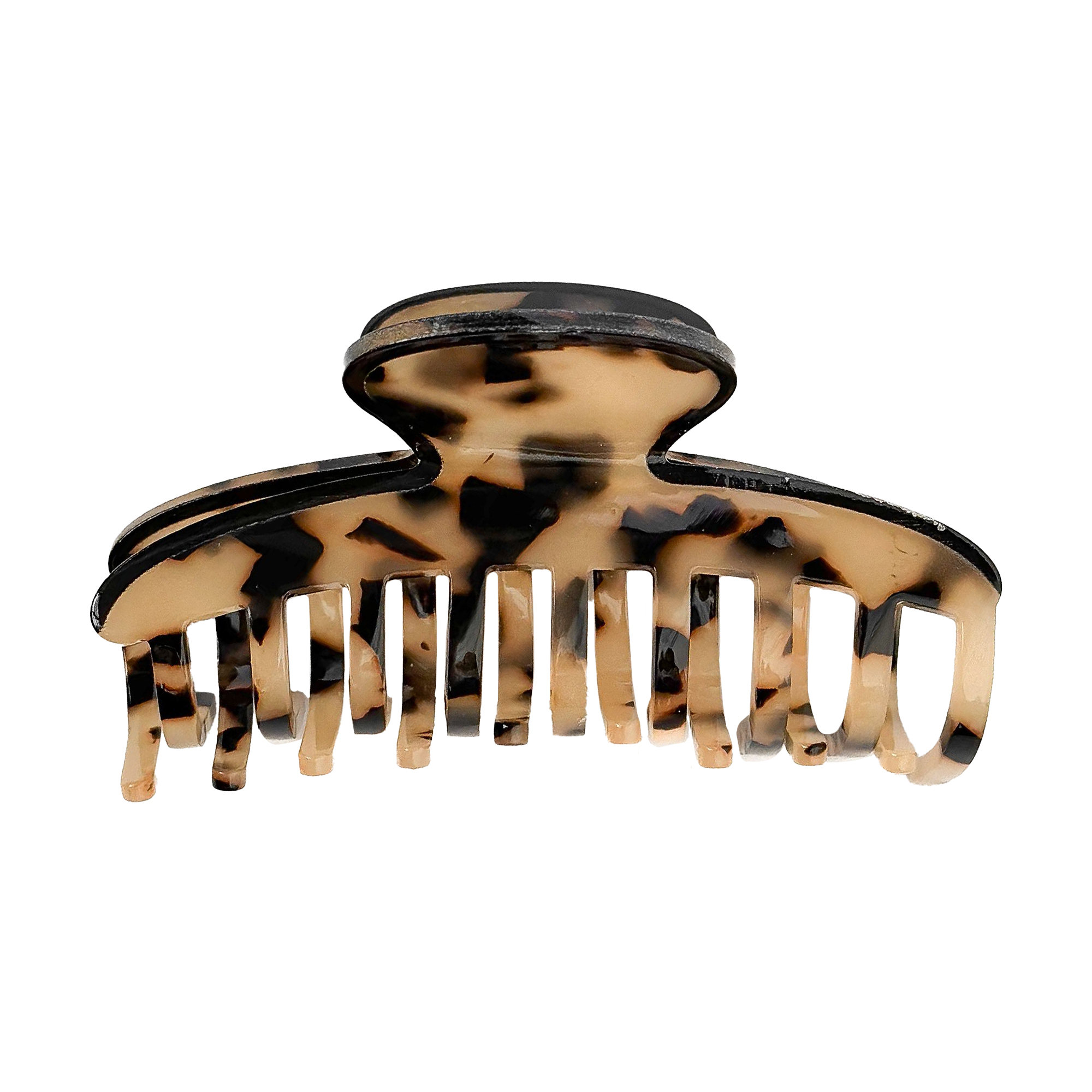 

Заколка для волосся Miso Краб, ракушка, лео коричневий менше чорних плям, 9.5 см, 1 шт (N053/9)