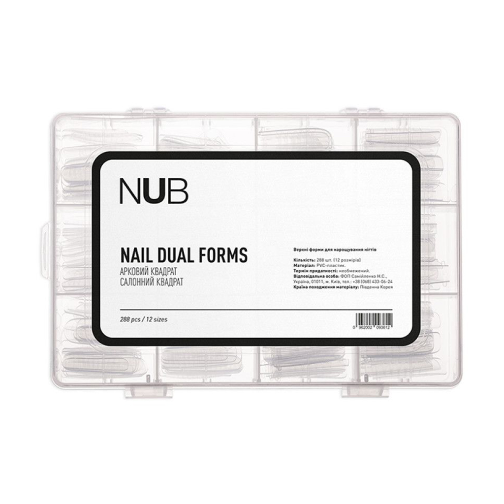 

Форми для нарощування нігтів NUB Nail Dual Forms, 288 шт