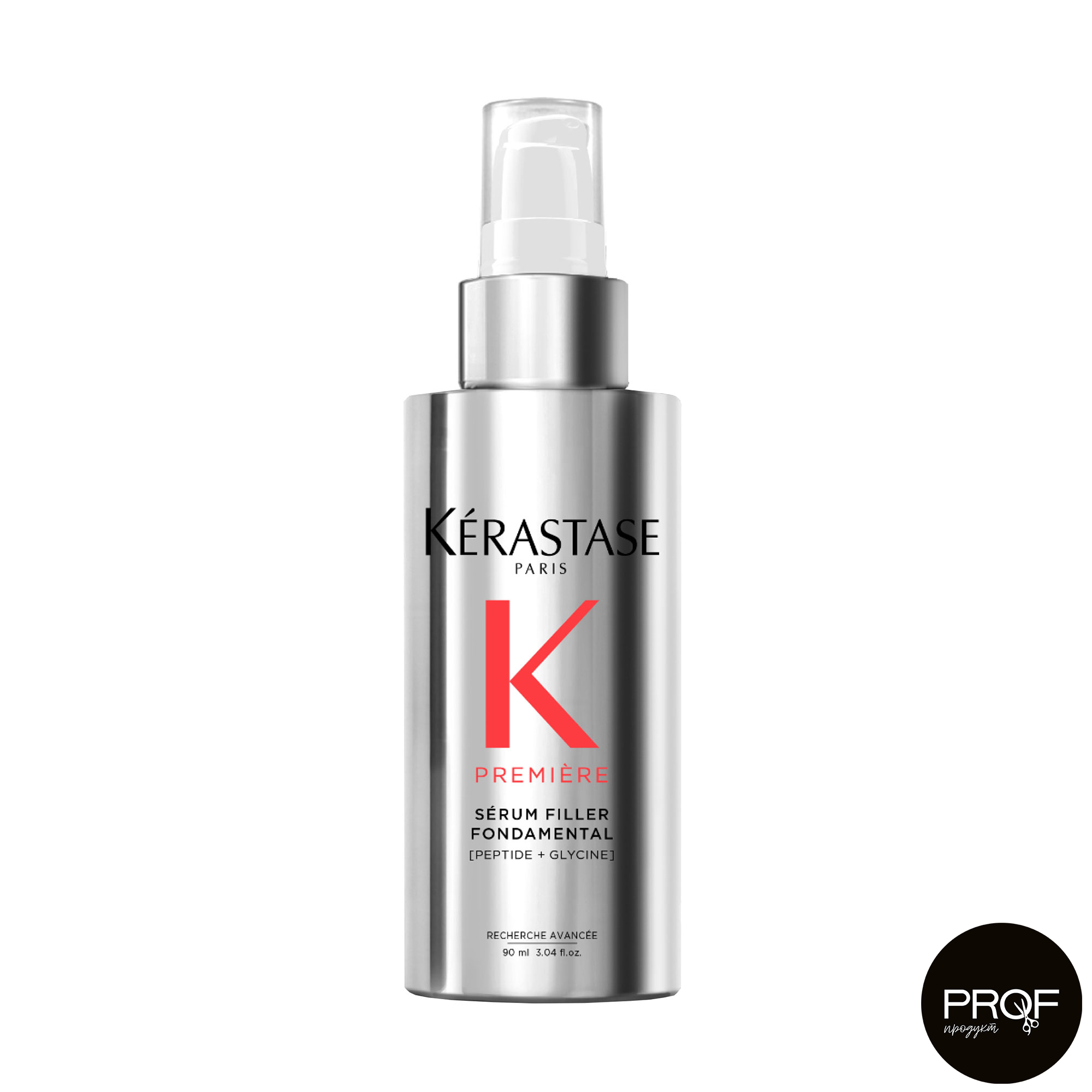 

Термозахисна сироватка-філер Kerastase Premiere Serum Filler Fondamental для дисципліни та відновлення всіх типів пошкодженого волосся, 90 мл