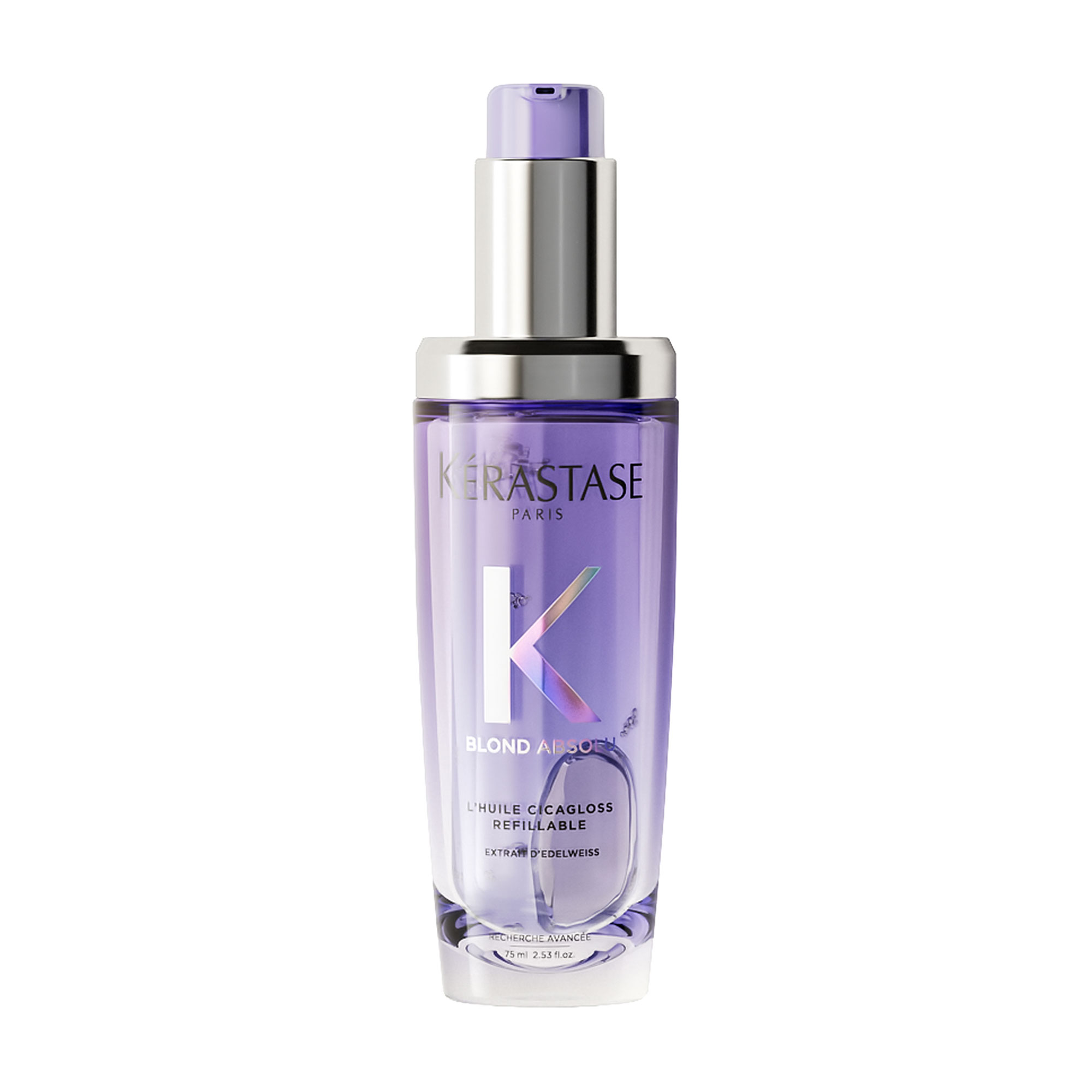 

Зволожувальна олійка-концентрат для волосся Kerastase Blond Absolu L'Huile Cicagloss Hydrating Oil Concentrate Refillable, 75 мл